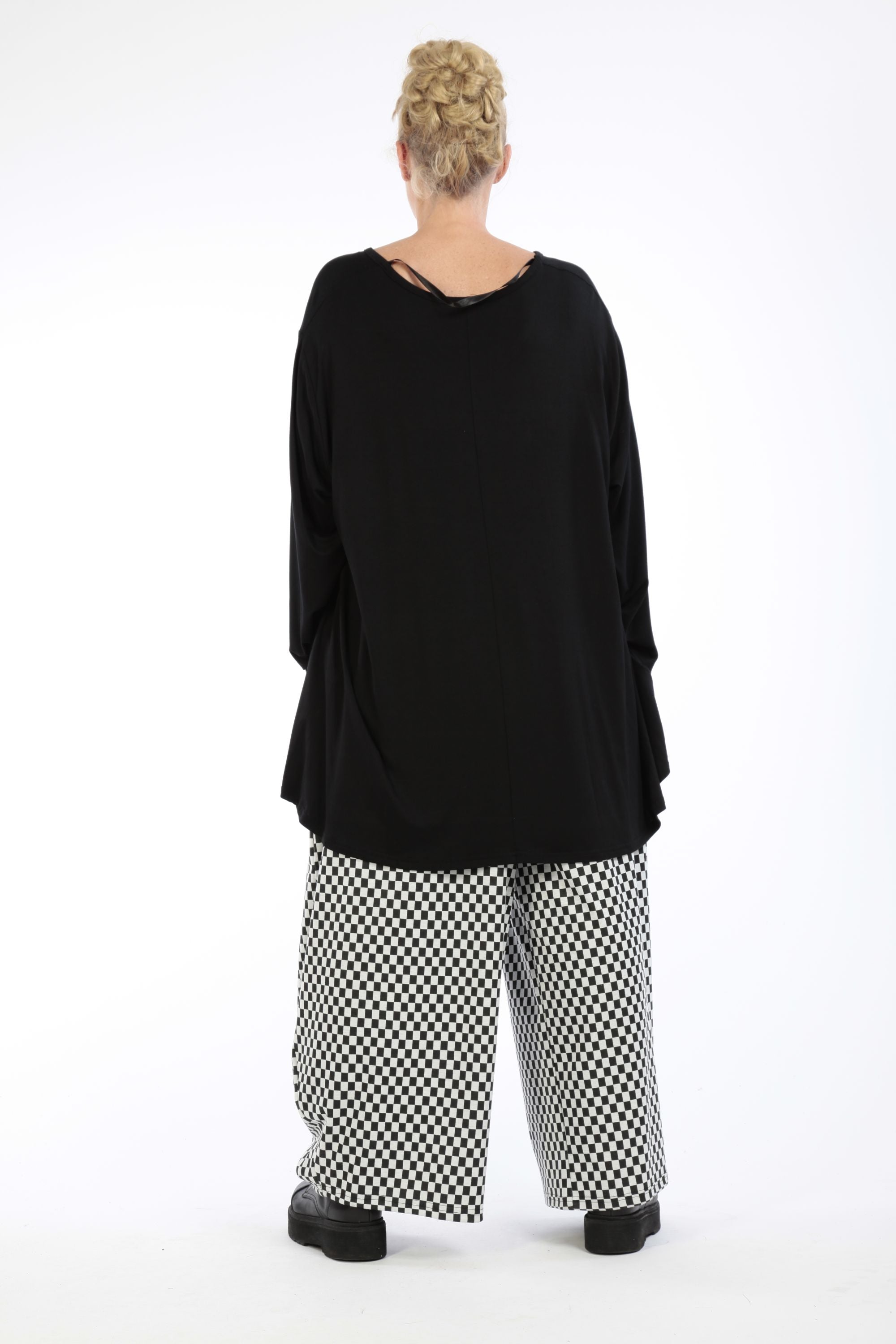  Ballonhose von AKH Fashion aus Materialmix, 1184.08069, Schwarz-Weiß, Kariert, Schick