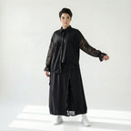 Trieste Oversize-Set mit Spitze: Schwarze Popeline-Bluse & Lagenrock – bei Modeare entdecken