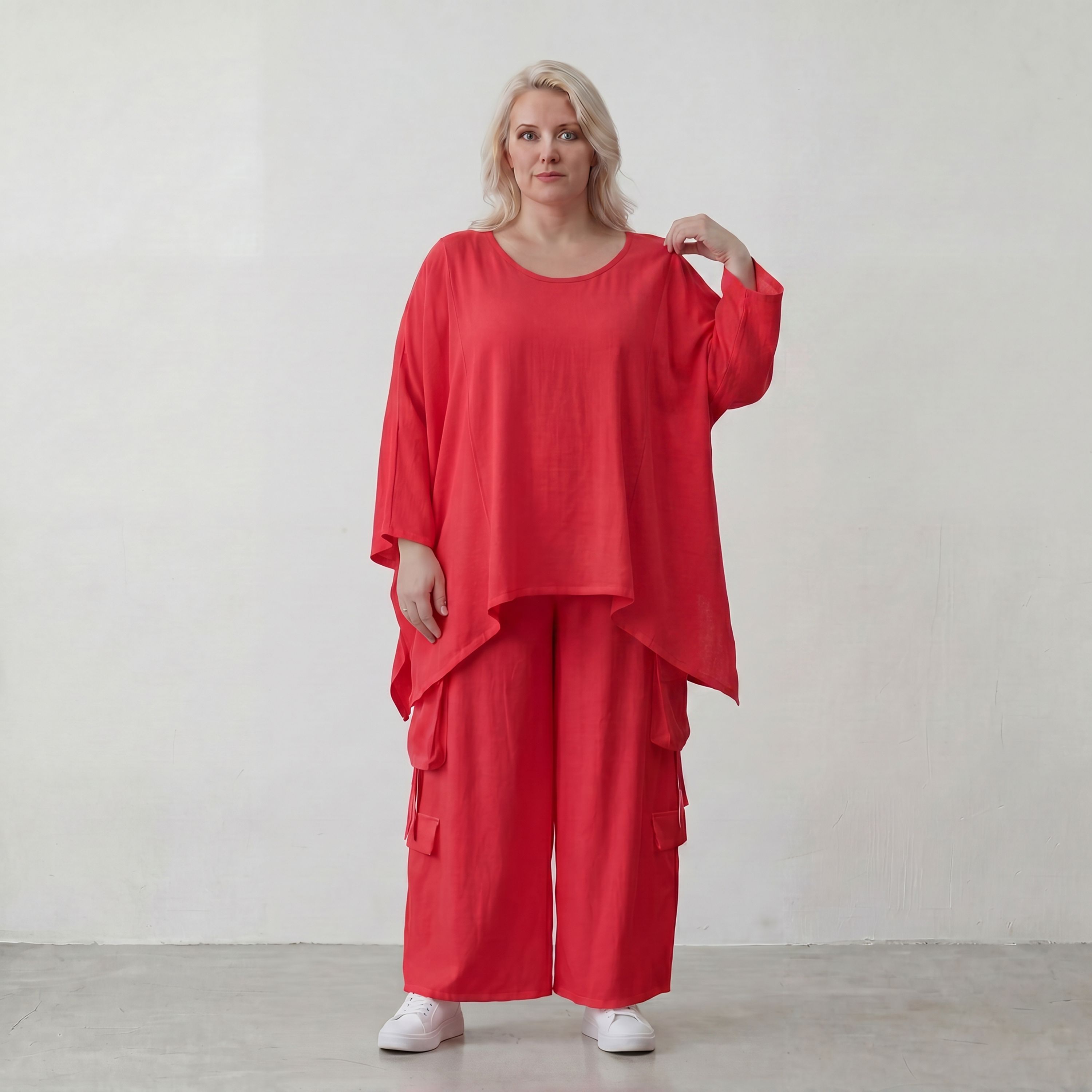 Fuchsia Oversize Shirt im Lagenlook locker ausgefallen zeitlos luftig leicht Sommerstyle