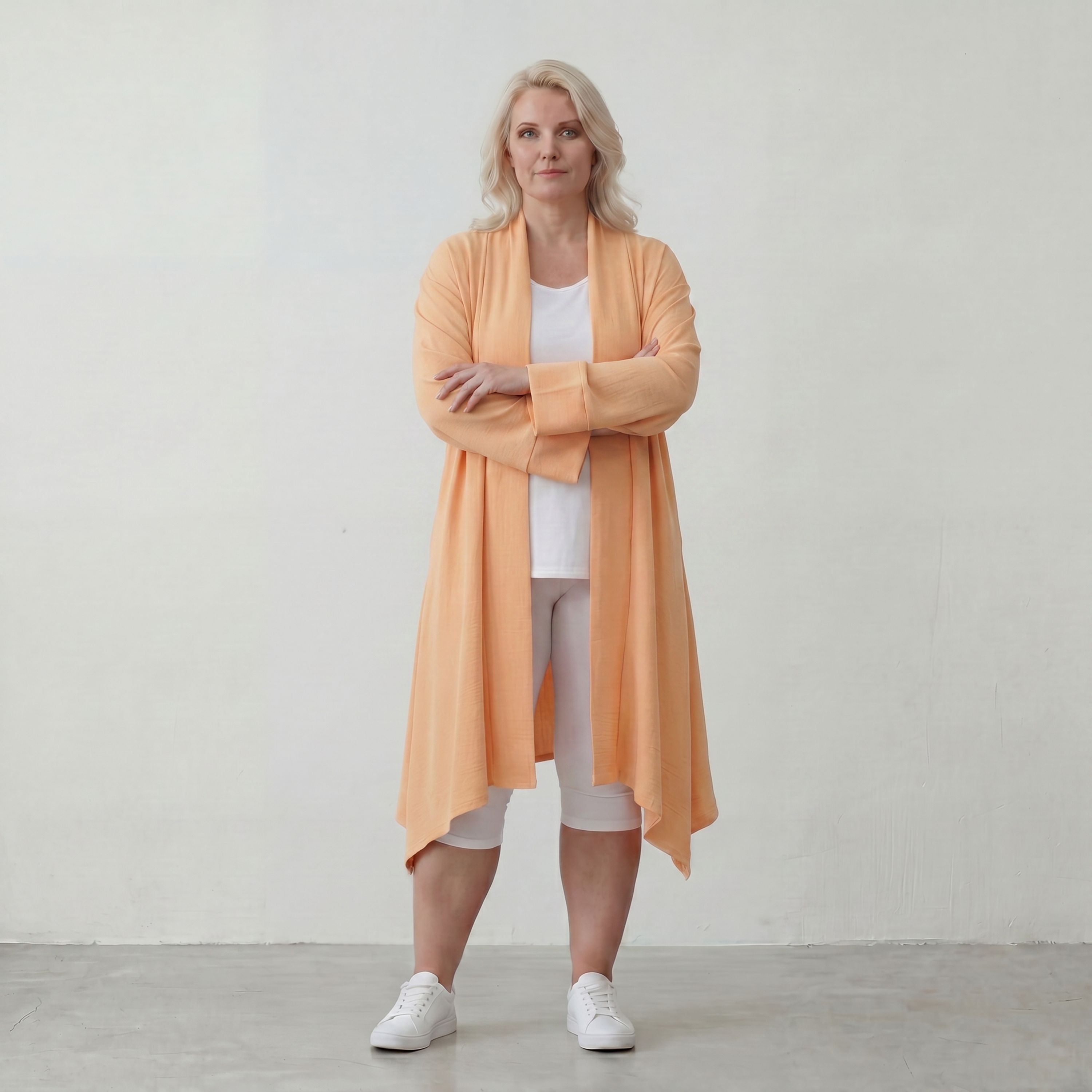 Fliessender Mauve Leinenlook Cardigan Oversize Lagenlook leger zeitlos elegant sommerlich