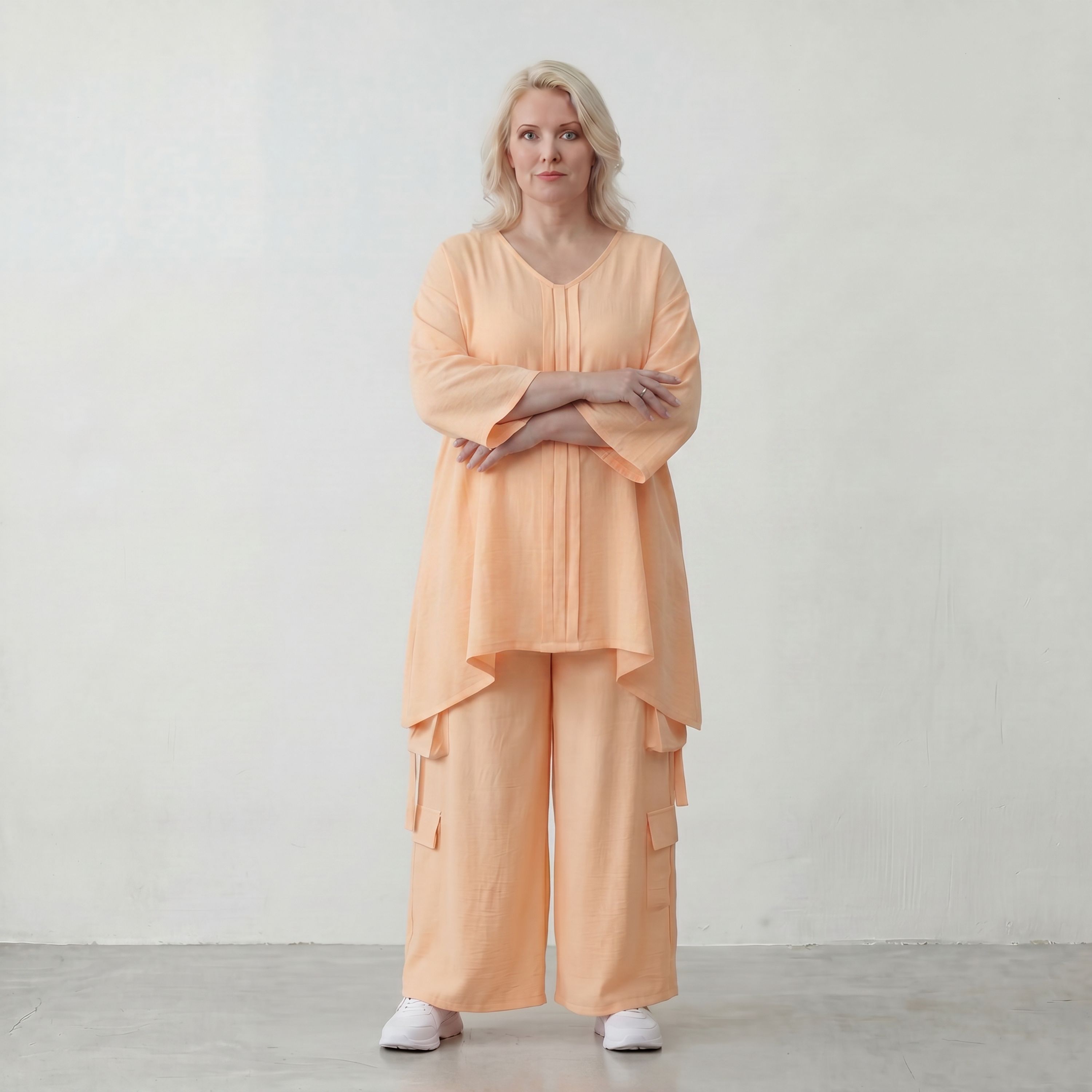 Locker fallendes Mauve Leinen Shirt im Lagenlook A Linie Oversize sehr zeitlos leger chic