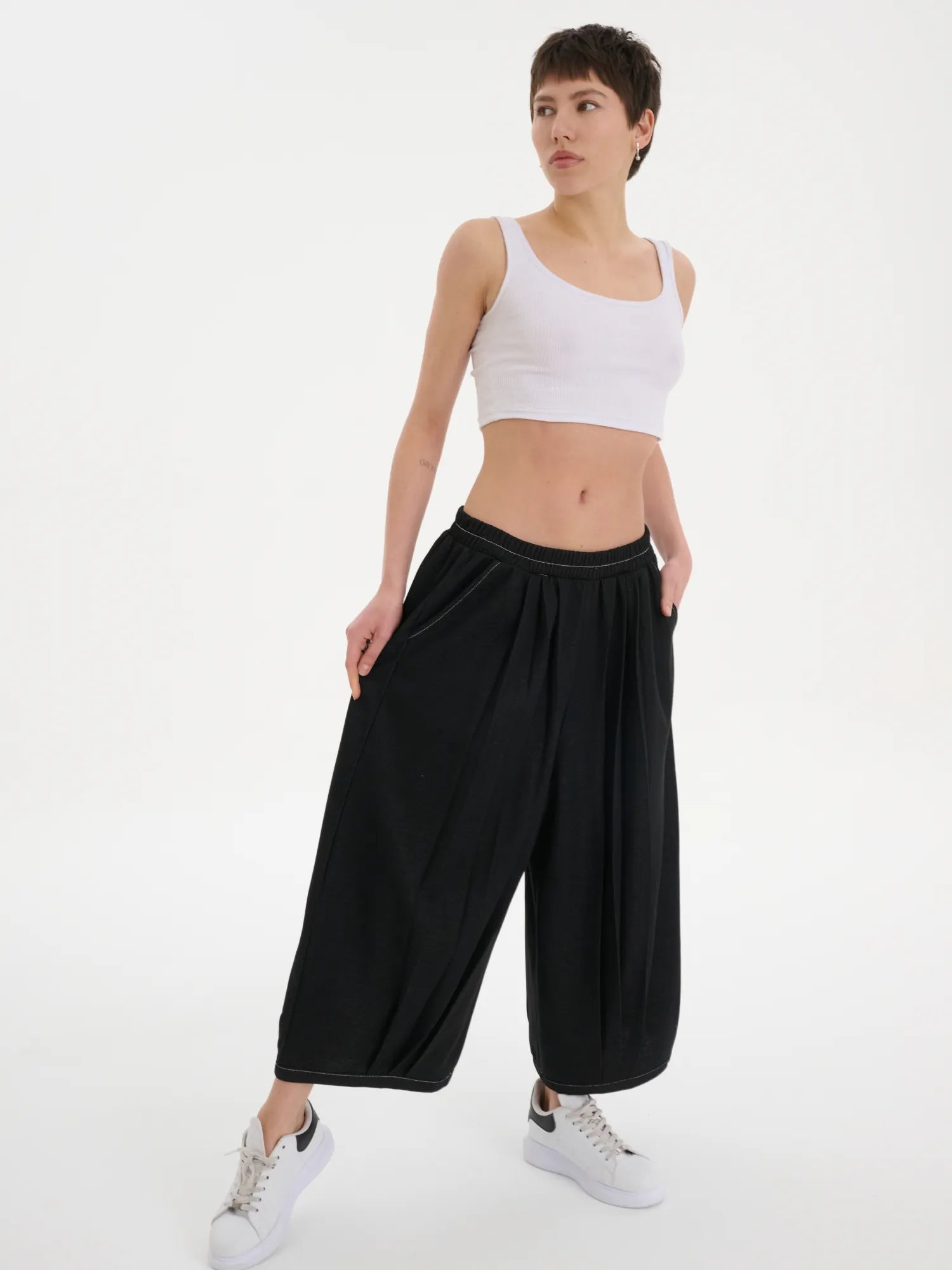 Ballonhose von Just Angels aus Baumwolle, 1040, Schwarz, Schick, Modern, Bequem, Schick