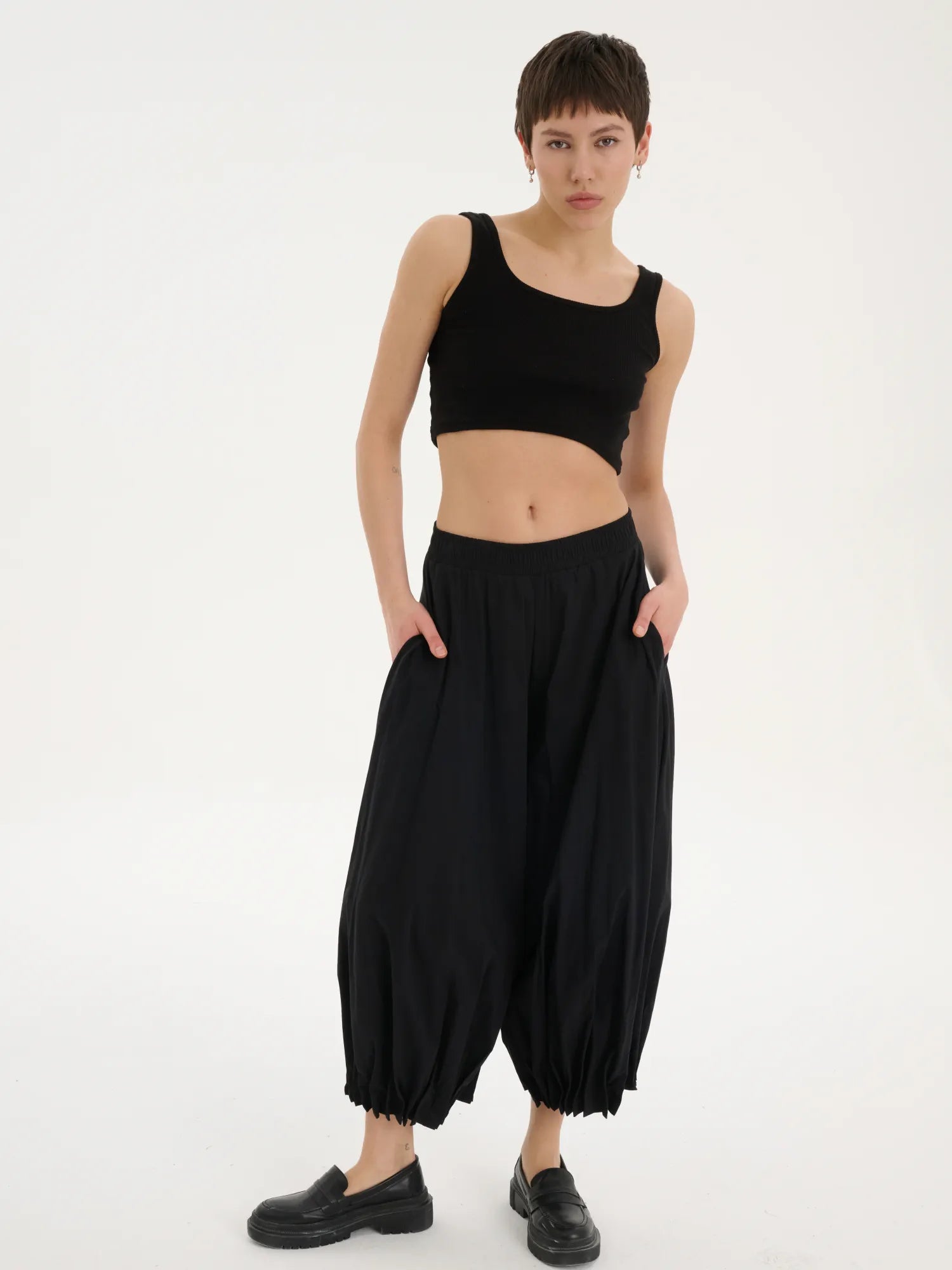  Ballonhose von Les Mios aus Baumwolle, 7007, Schwarz, Schick, Modern, Bequem, Schick