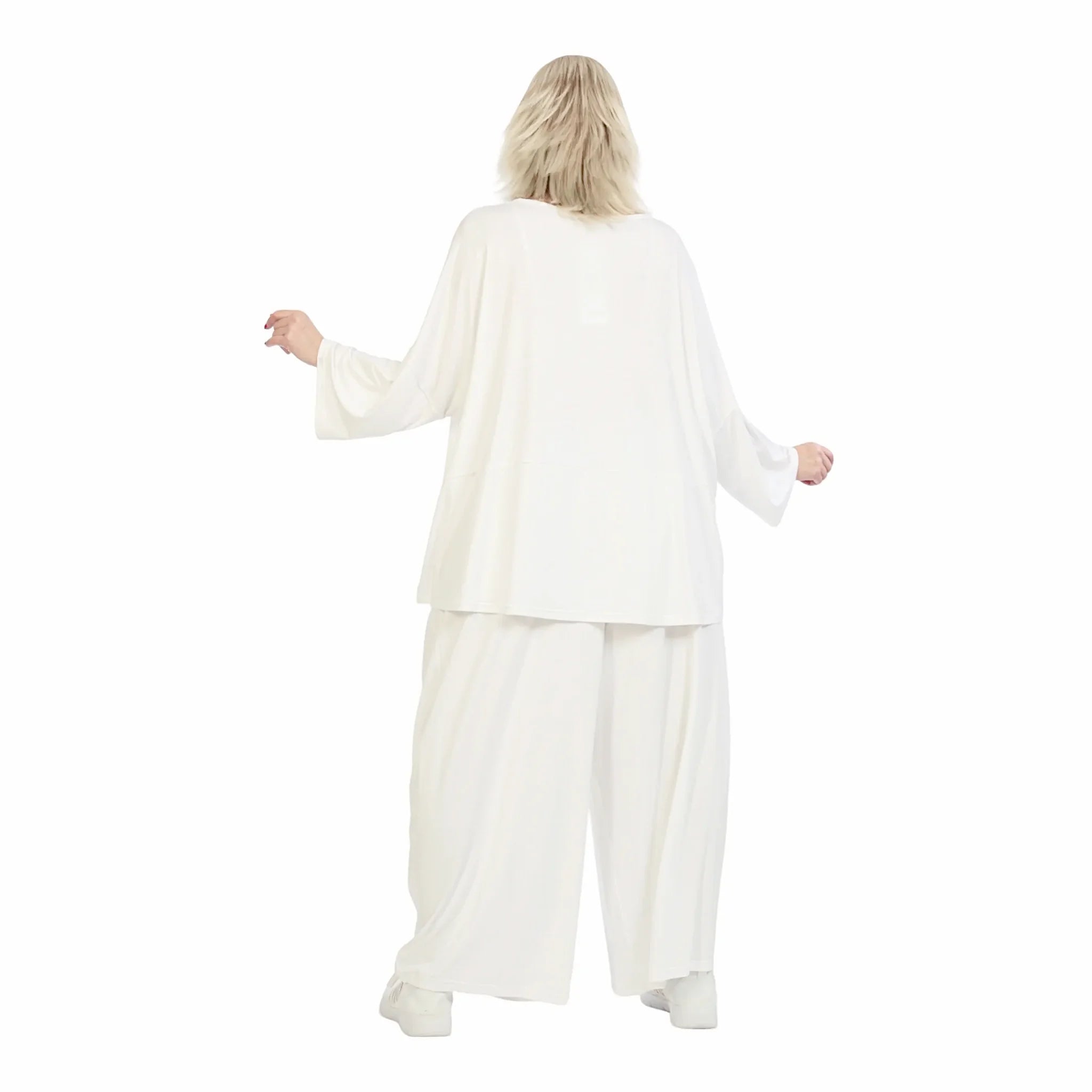  AKH Fashion Bigshirt in kastiger Form, aus Viskose, 1233.06888, Weiß, Schick, Modern, Bequem