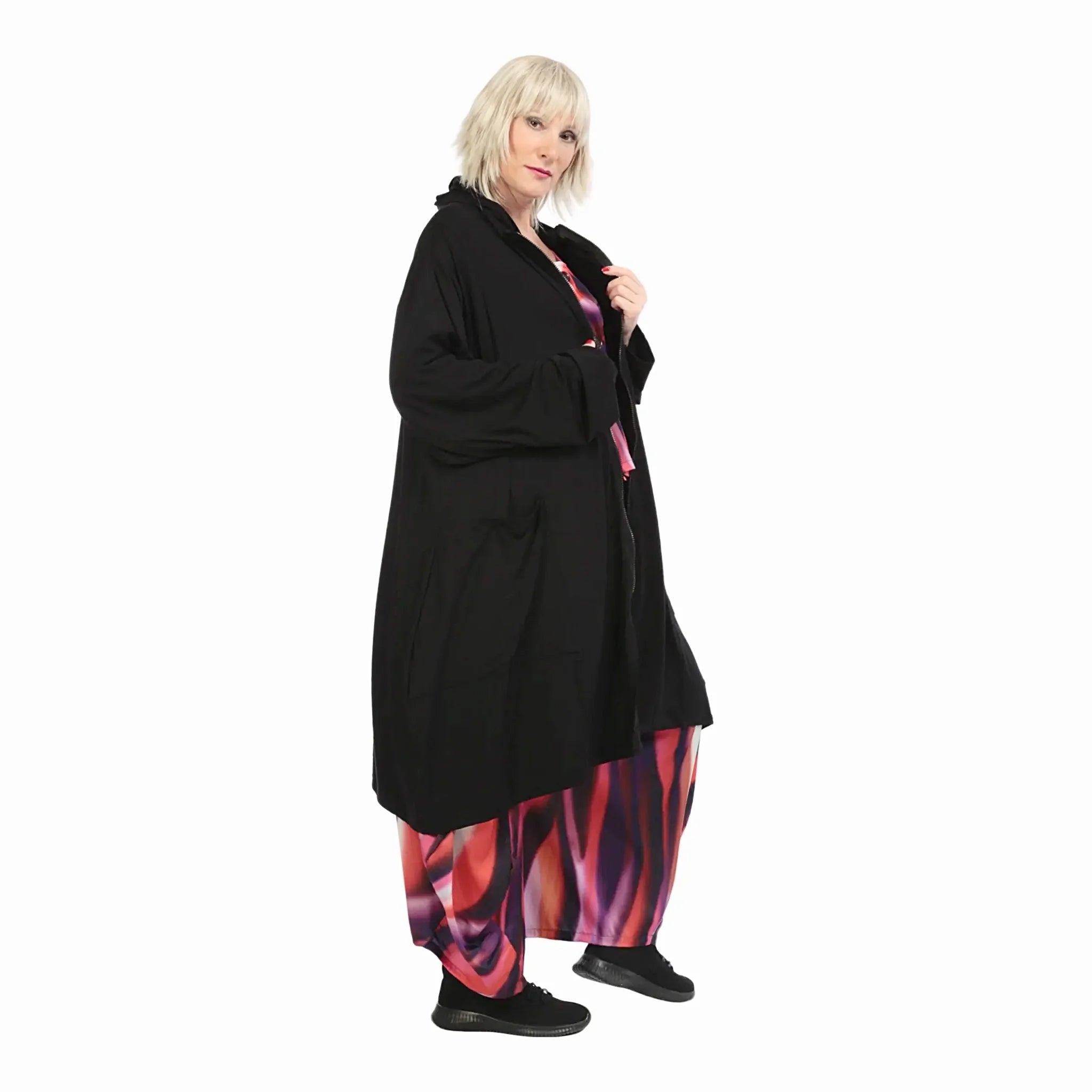  AKH Fashion Jacke in gerader Form, aus Viskose, 1233.06909, Schwarz, Schick, Modern