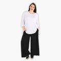  AKH Fashion Hose in gerader Form, aus Viskose, 1295.06927, Schwarz, Schick, Modern, Bequem