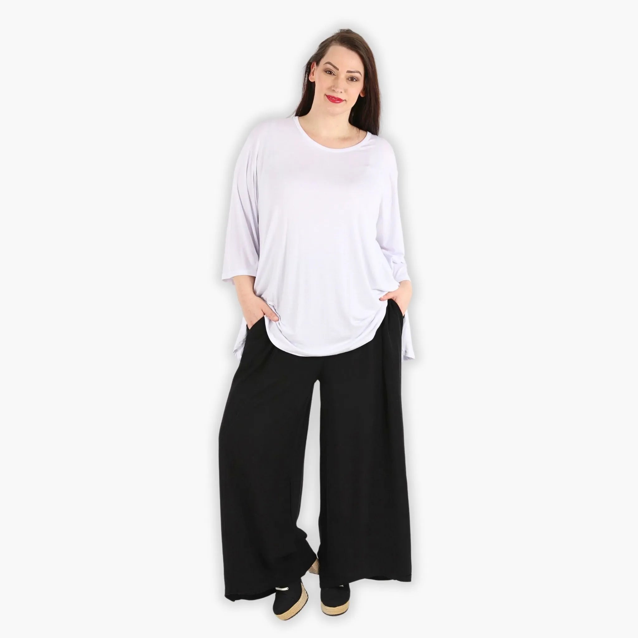  AKH Fashion Hose in gerader Form, aus Viskose, 1295.06927, Schwarz, Schick, Modern, Bequem