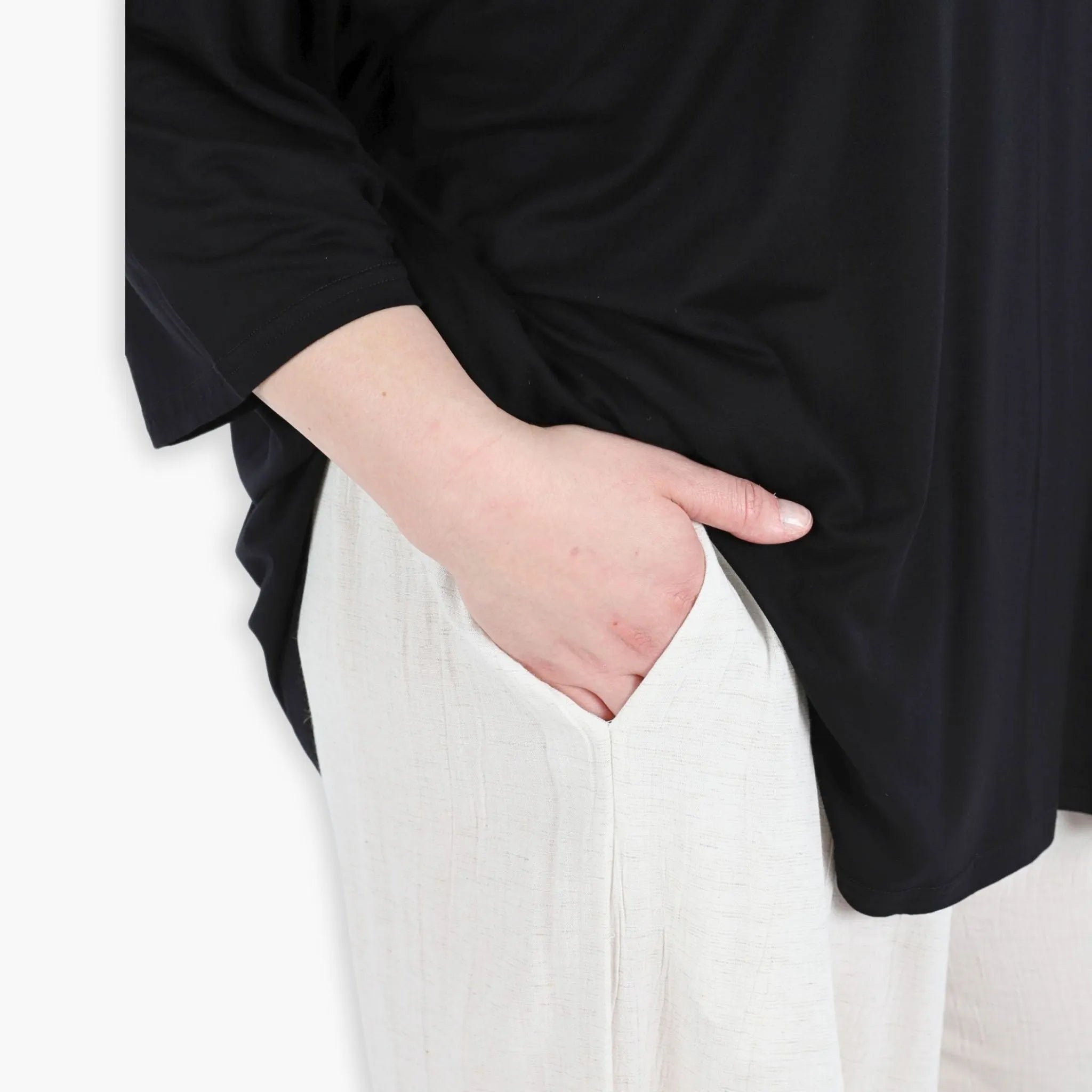  AKH Fashion Hose in gerader Form, aus Viskose, 1295.06927, Weiß, Schick, Modern, Bequem