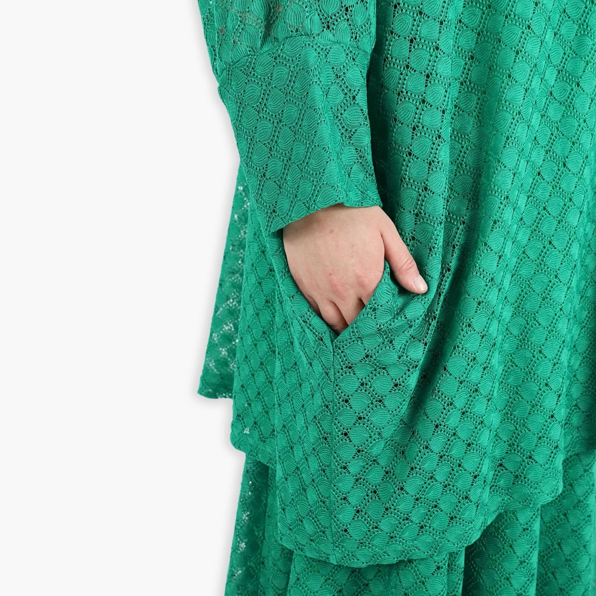  AKH Fashion Jacke in gerader Form, aus Viskose, 1297.06930, Grün, Netz, Schick, Modern