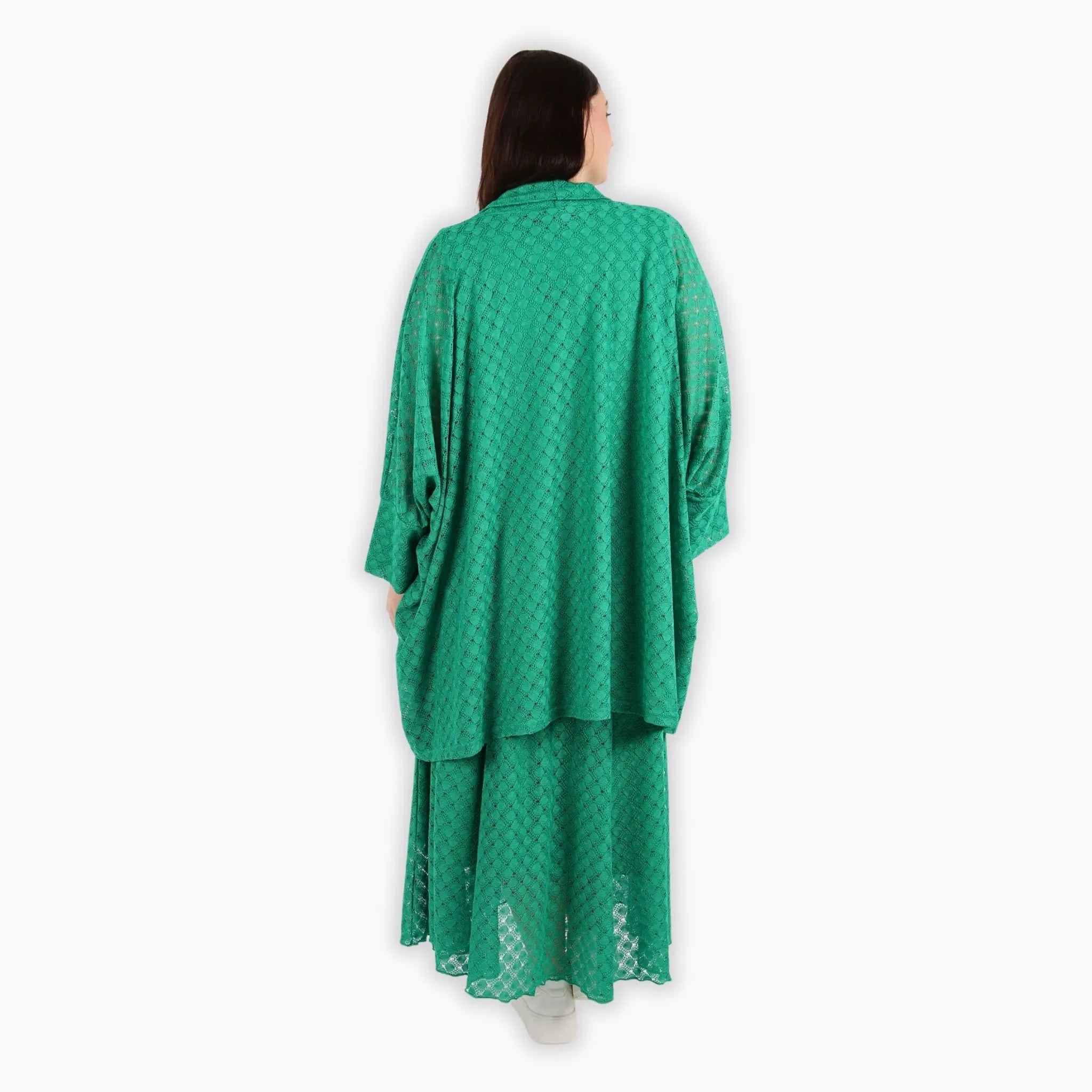  AKH Fashion Jacke in gerader Form, aus Viskose, 1297.06930, Grün, Netz, Schick, Modern