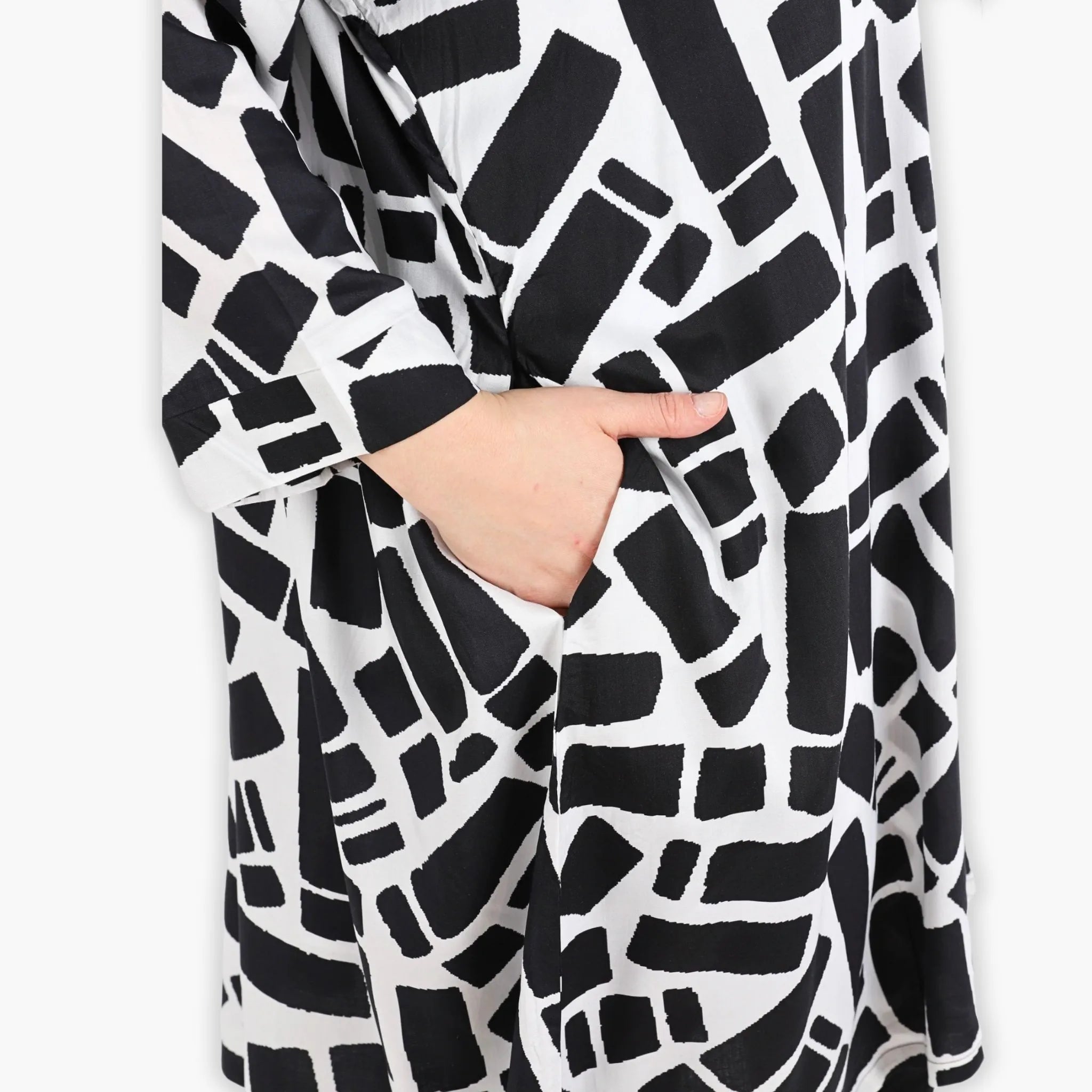  A-Form Bluse von AKH Fashion aus Viskose, 1299.06906, Schwarz-Weiß, Schick, Modern, Bequem