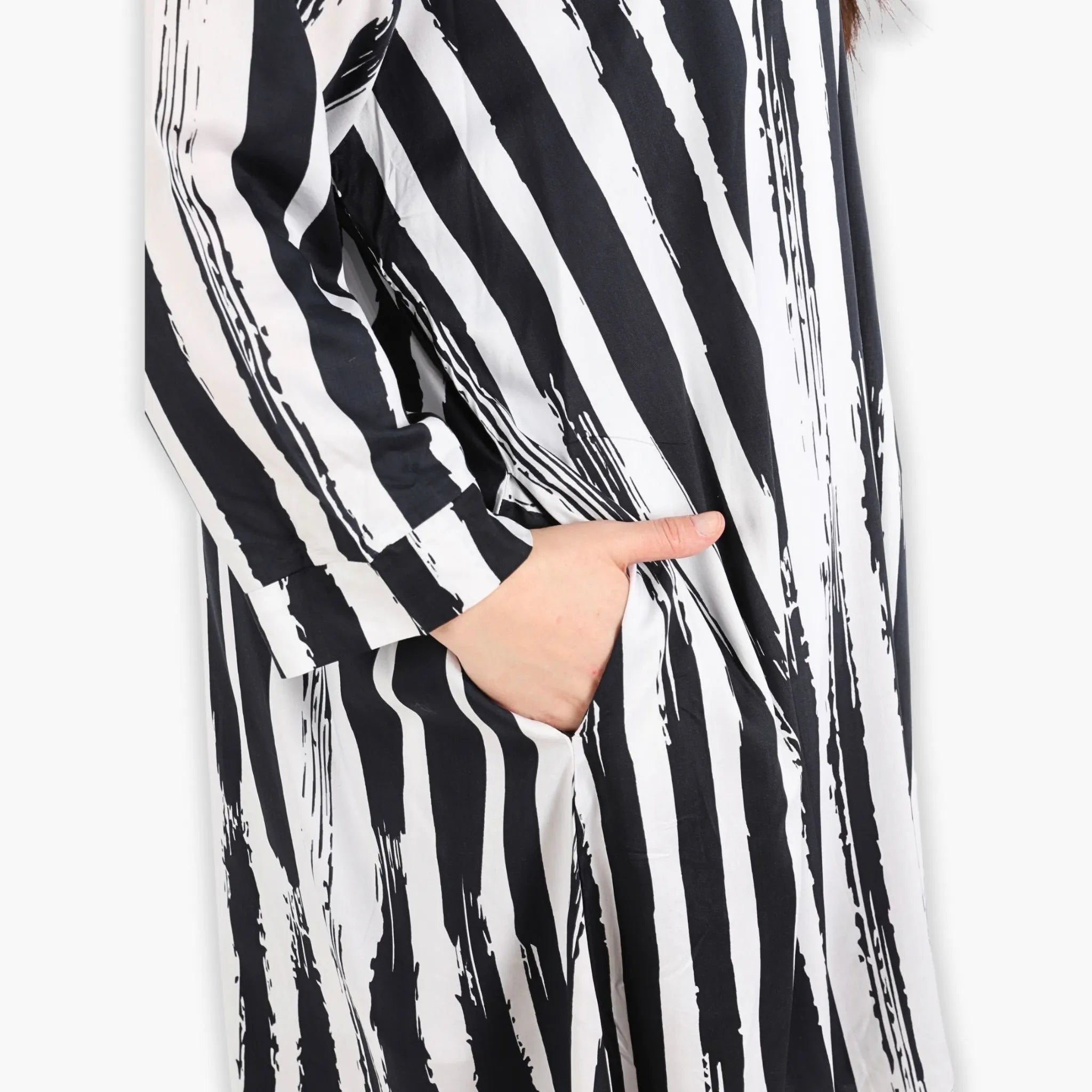  A-Form Bluse von AKH Fashion aus Viskose, 1300.06906, Schwarz-Weiß, Schick, Modern, Bequem