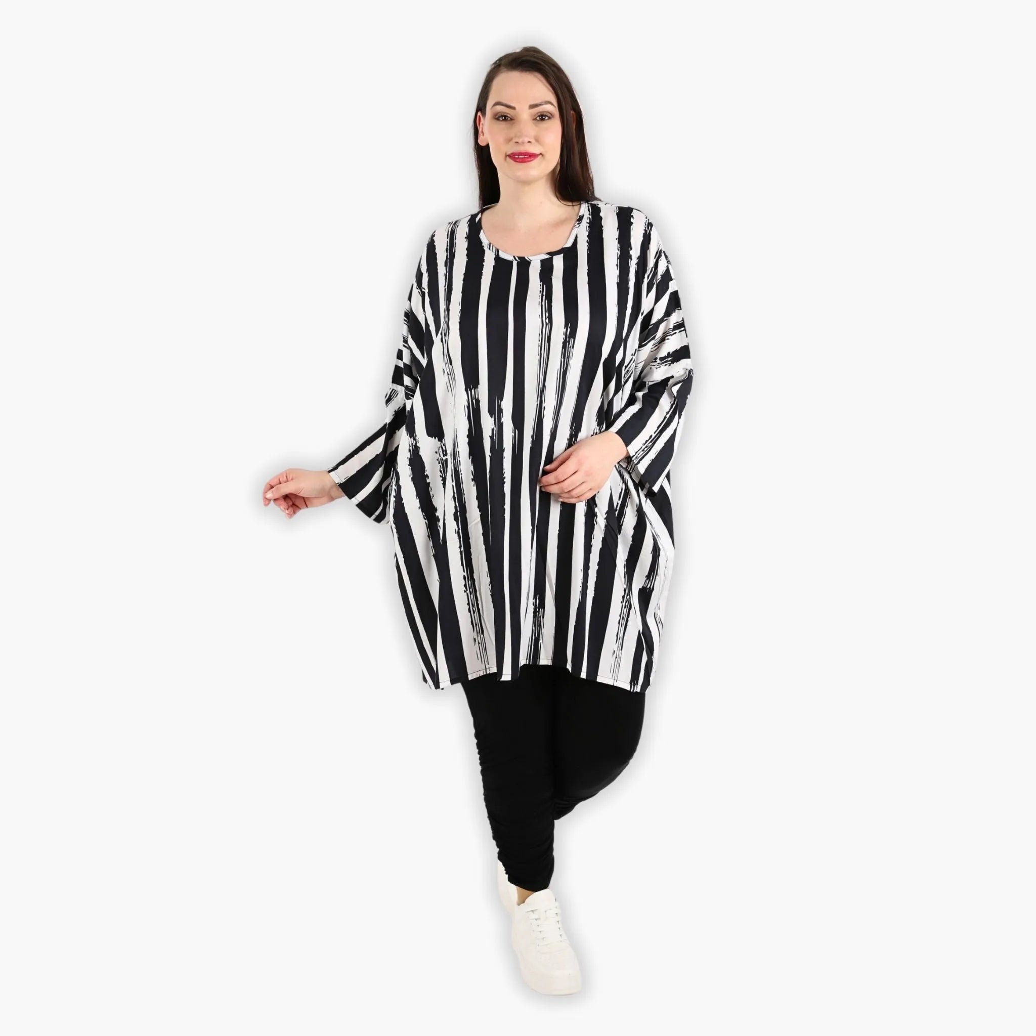 Shirt von AKH Fashion aus Viskose in gerader Form, ausgefallene Lagenlook Mode