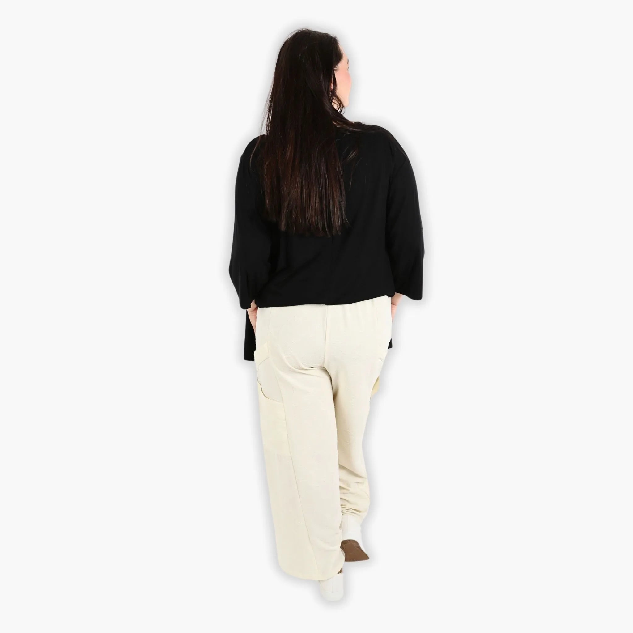  AKH Fashion Hose in gerader Form, aus Materialmix, 1303.06710, Creme, Streifen, Schick