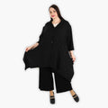  A-Form Jacke von AKH Fashion aus Materialmix, 1303.06935, Schwarz, Streifen, Schick