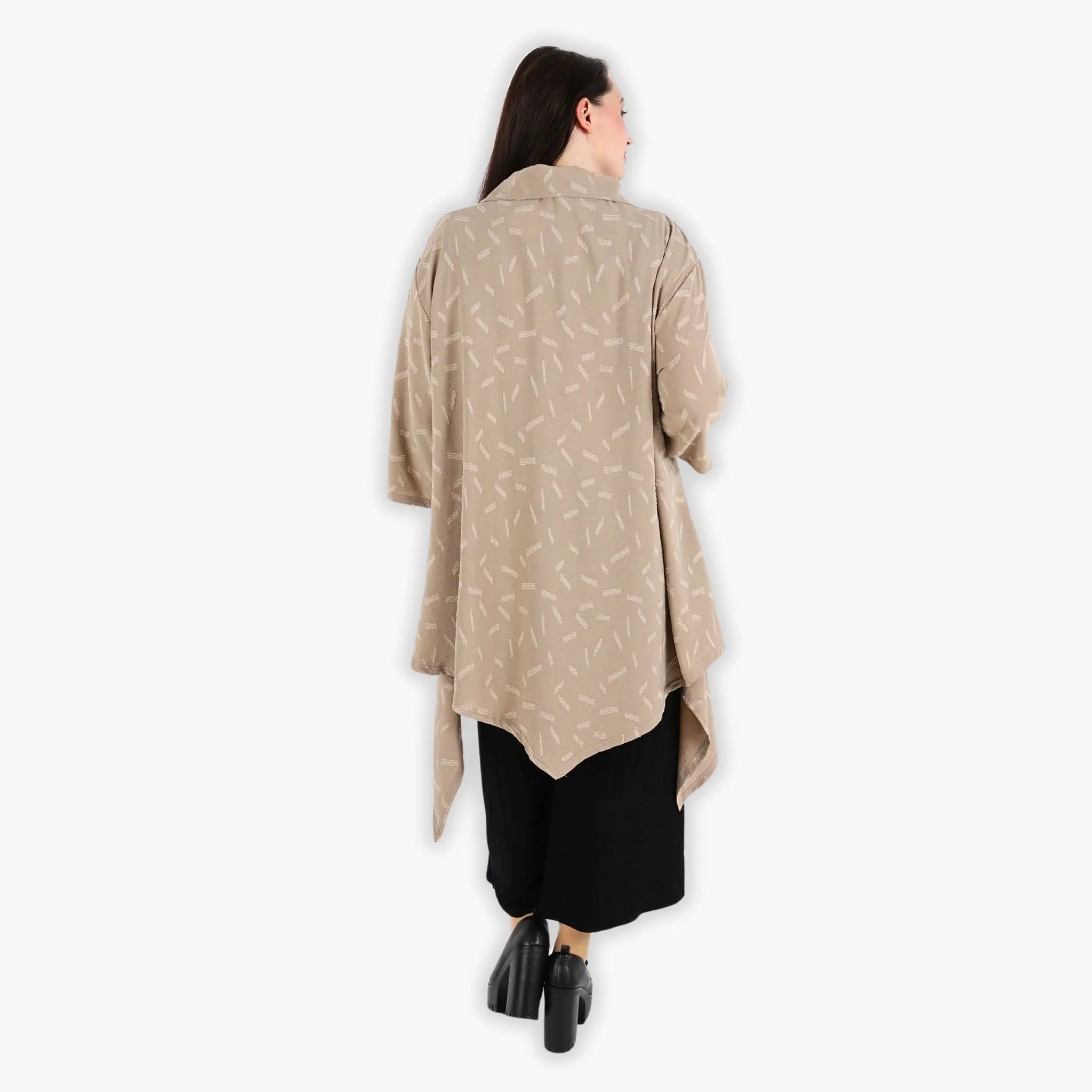  A-Form Jacke von AKH Fashion aus Materialmix, 1303.06935, Cognac, Streifen, Schick