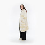  Ballonmantel von AKH Fashion aus Viskose, 1377.06518, Senf-Ecru, Gerippt, Schick, Modern