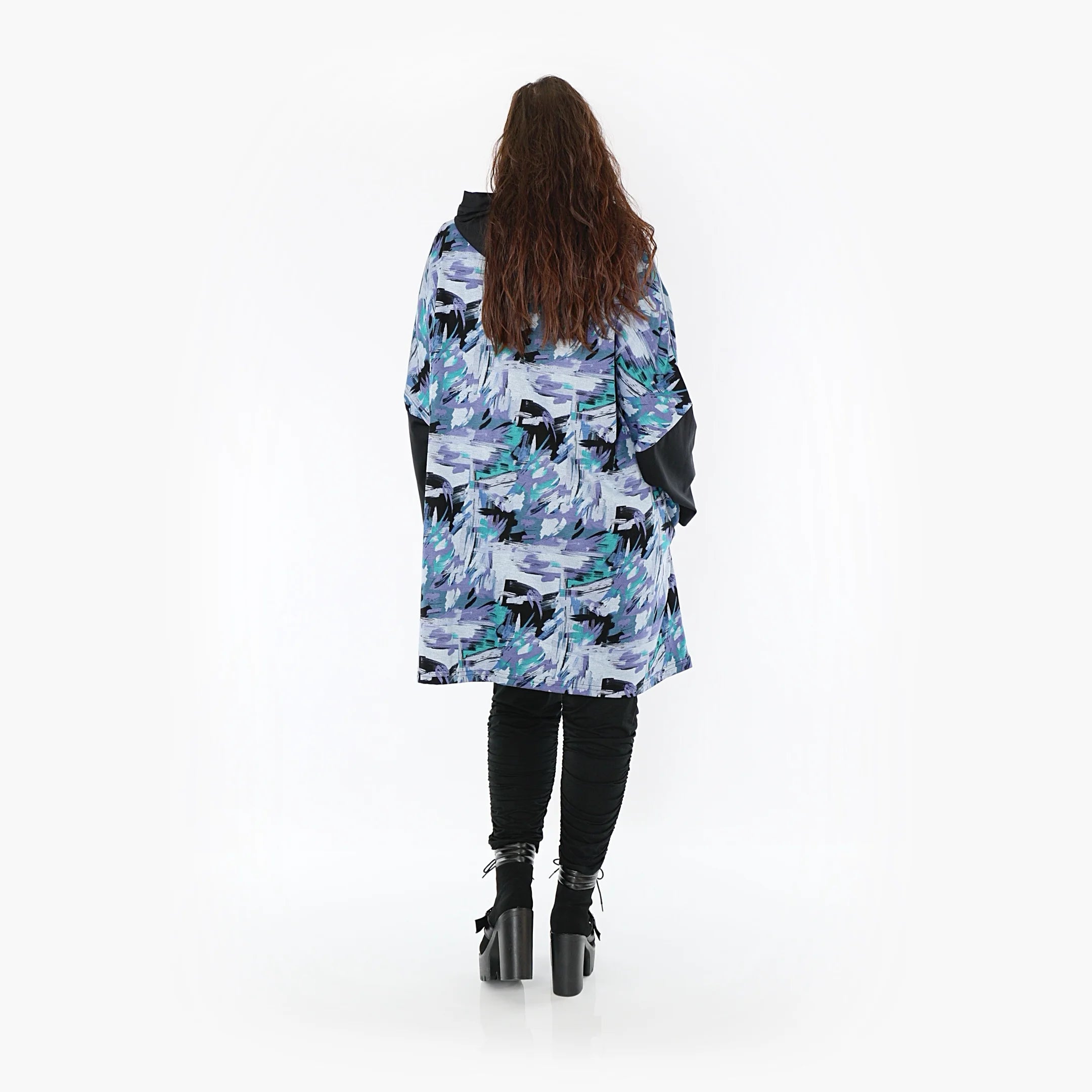  AKH Fashion Jacke in gerader Form, aus Viskose, 1381.06857, Petrol, Grafik, Schick
