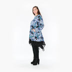 AKH Fashion Kleid in asymmetrischer Form, aus Viskose, 1381.06875, Petrol, Grafik, Schick