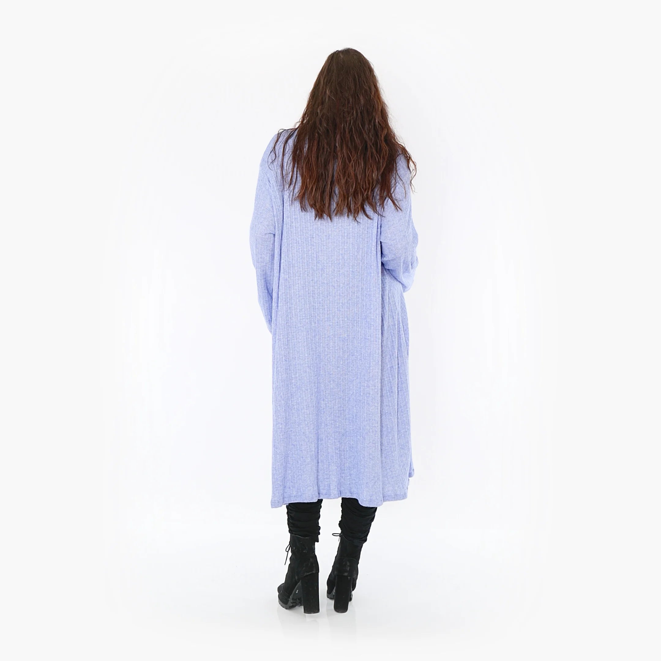  AKH Fashion Kleid in gerader Form, aus Polyurethan, 1384.6649R, Blau, Gerippt, Schick