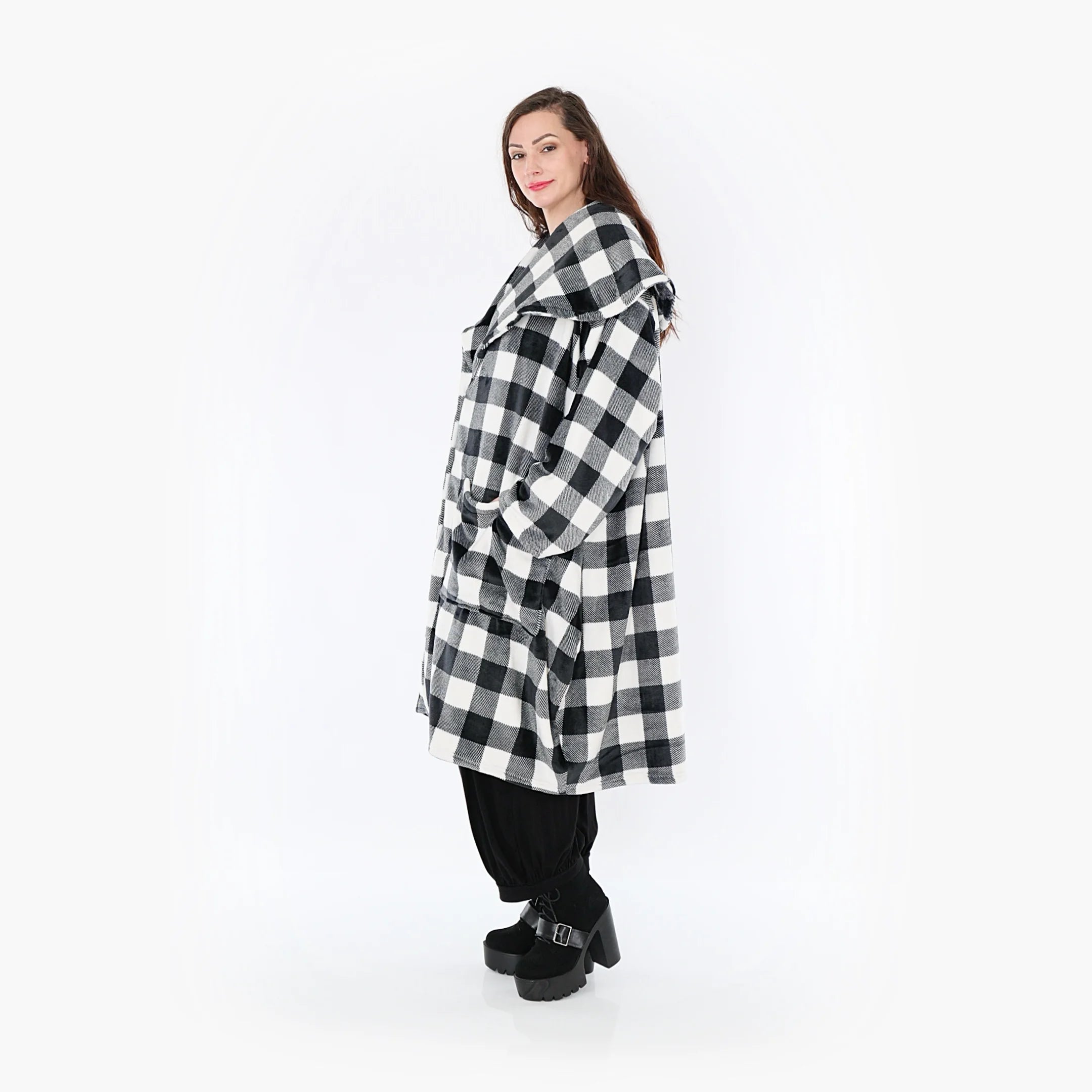 Ballonmantel von AKH Fashion aus Polyester, ausgefallene, zeitlose Lagenlook Mode
