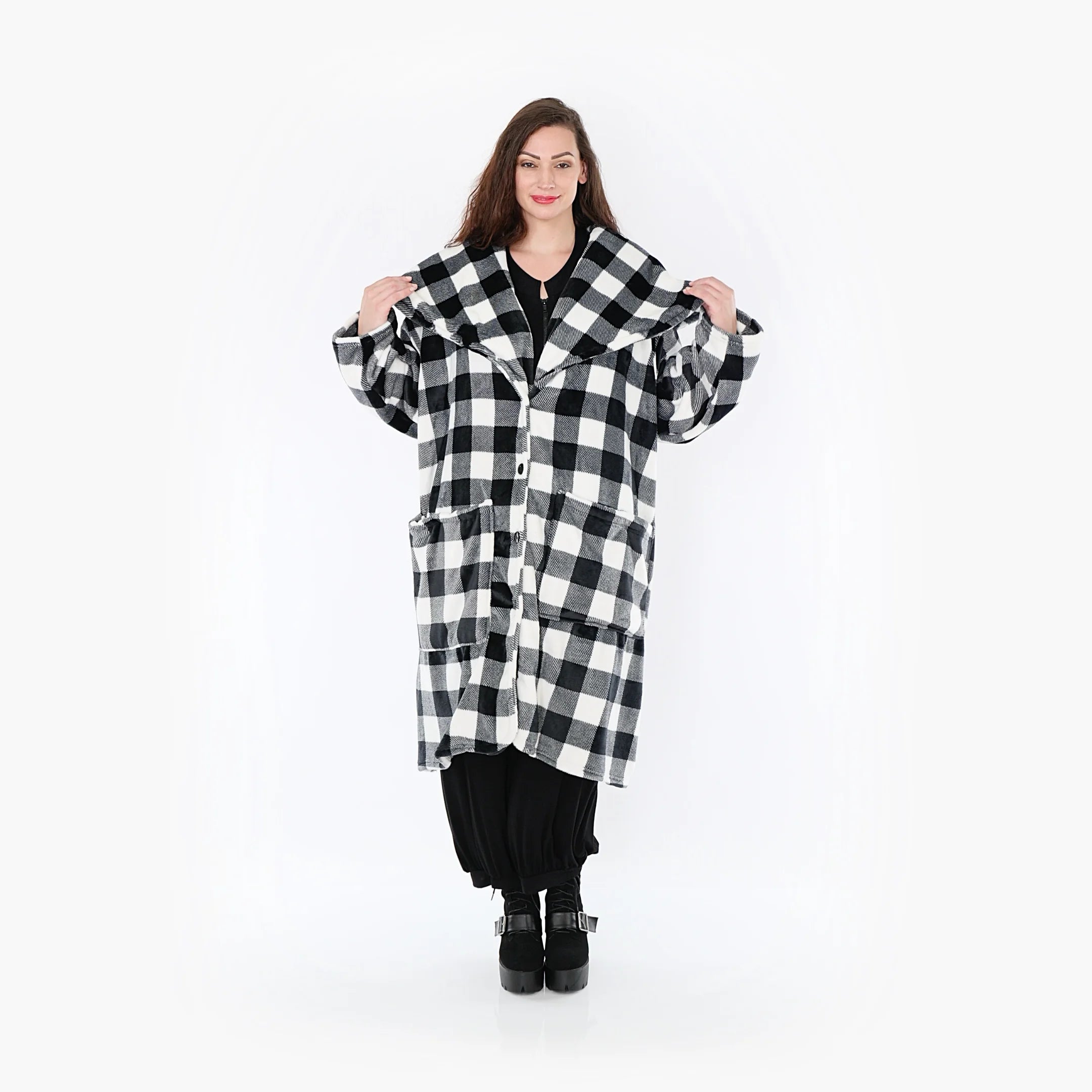 Ballonmantel von AKH Fashion aus Polyester, ausgefallene, zeitlose Lagenlook Mode