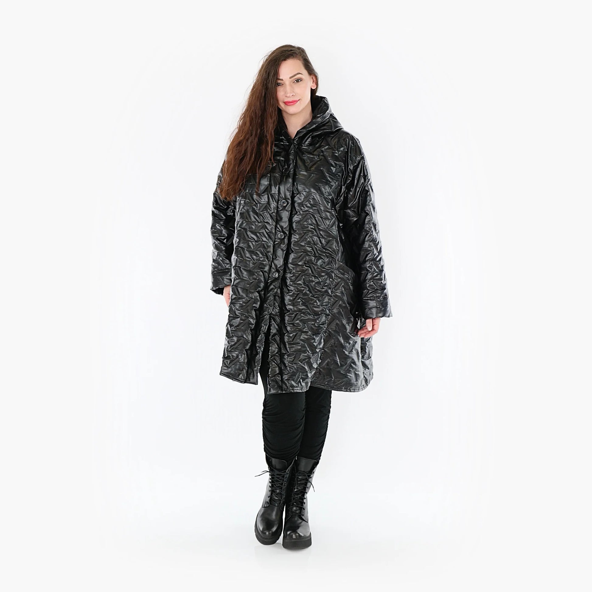  Stylische Steppjacke in elegantem Schwarz für den angesagten Lagenlook und ultimativen Komfort