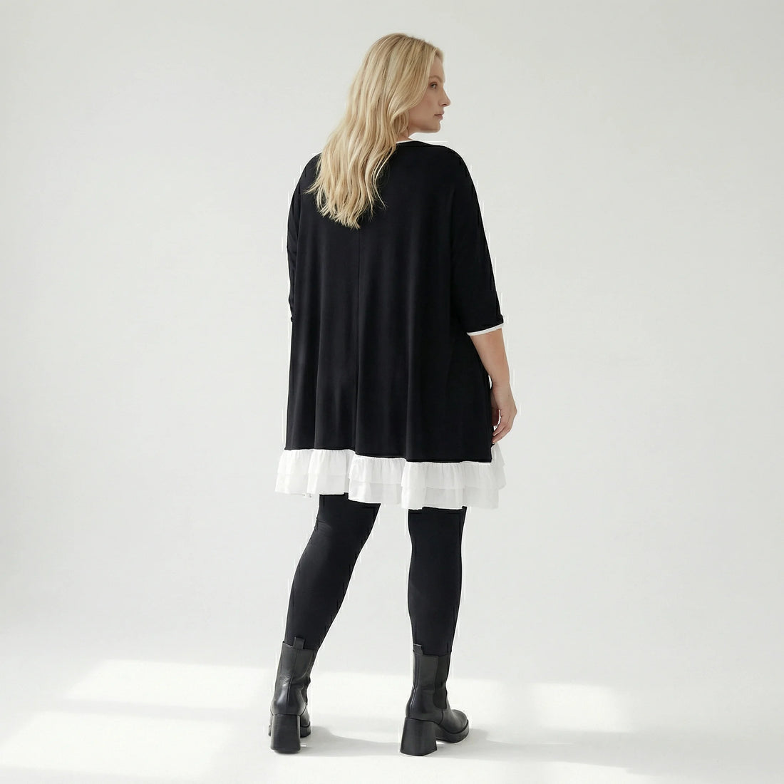  A-Form Shirt von AKH Fashion aus Viskose, 1416.06916, Schwarz/Weiß, Schick, Modern, Bequem