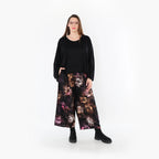  Marlene Hose von AKH Fashion aus Viskose, 1491.07070, Schwarz/Fuchsia/Multi, Blumen