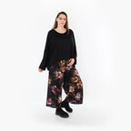  Marlene Hose von AKH Fashion aus Viskose, 1491.07070, Schwarz/Fuchsia/Multi, Blumen