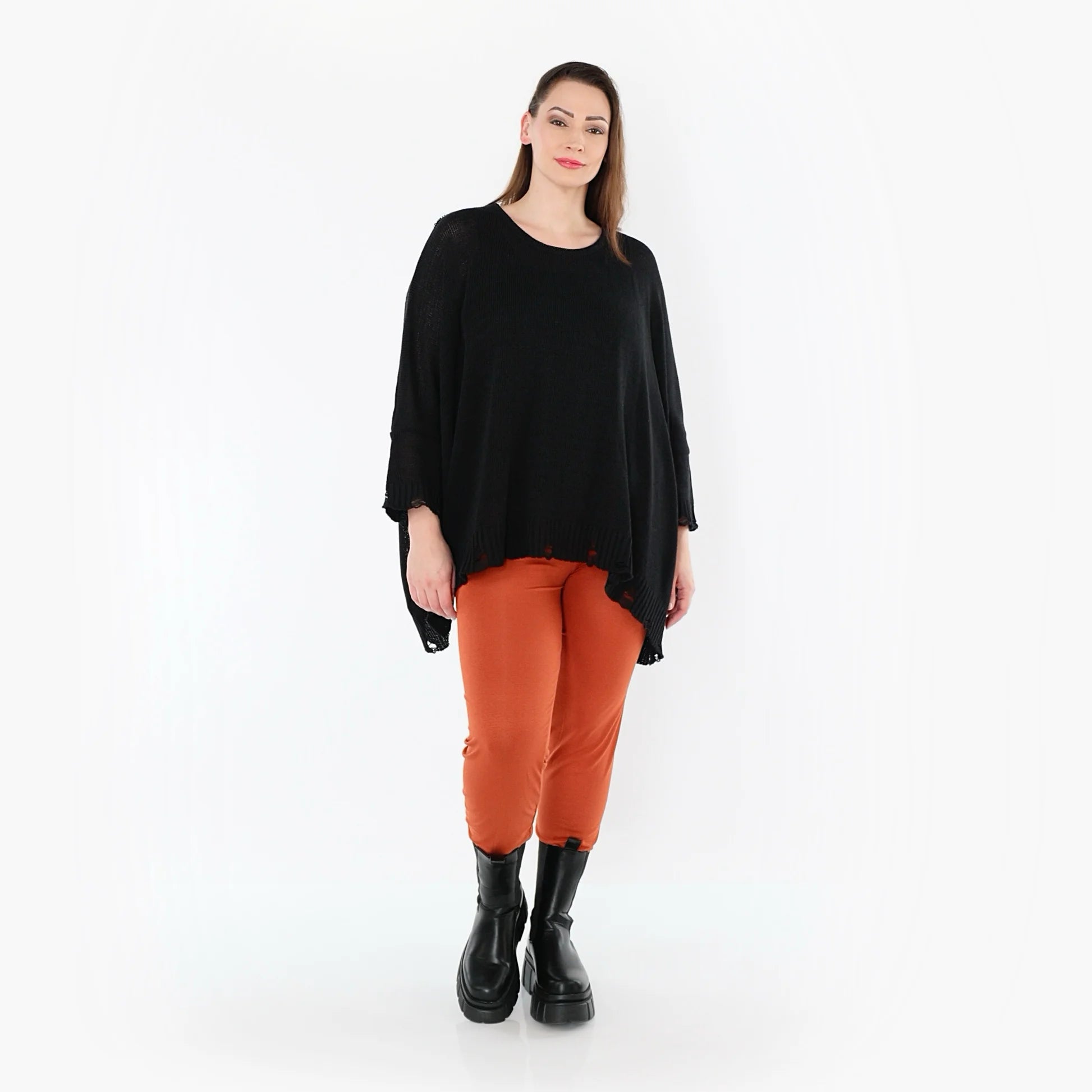 AKH Fashion Leggings in gerader Form, aus Viskose, 1531.0P100, Rost, Ausgefallen, Zeitlos