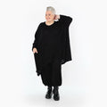 A-Form Bigshirt von AKH Fashion aus Materialmix, 1532.07014, Schwarz, Wellen, Ausgefallen