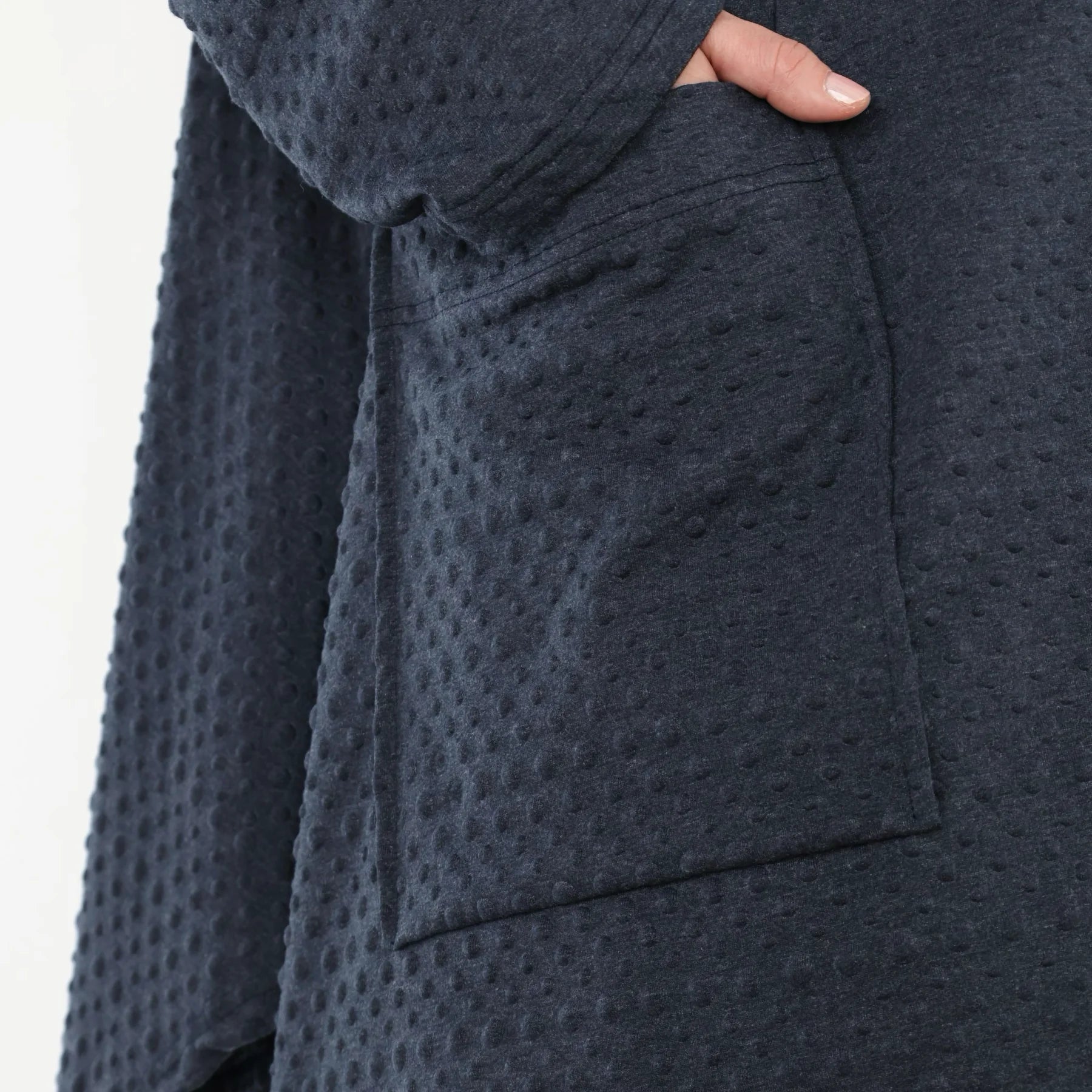  A-Form Jacke von AKH Fashion aus Baumwolle, 1539.02030, Azurblau, Punkte, Ausgefallen