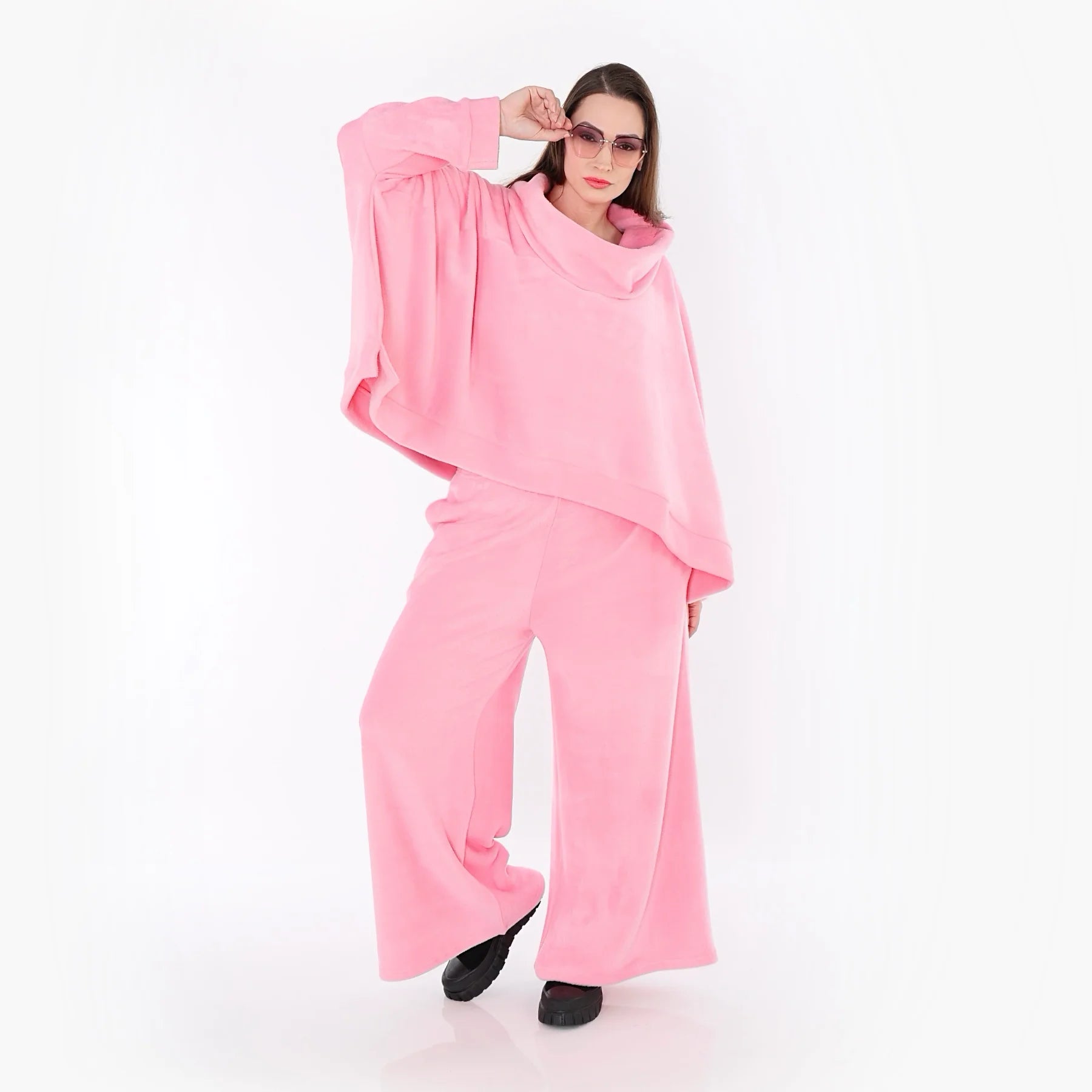  Palazzo Hose von AKH Fashion aus Baumwolle, 1547.06937, Pink, Ausgefallen, Zeitlos, Schick