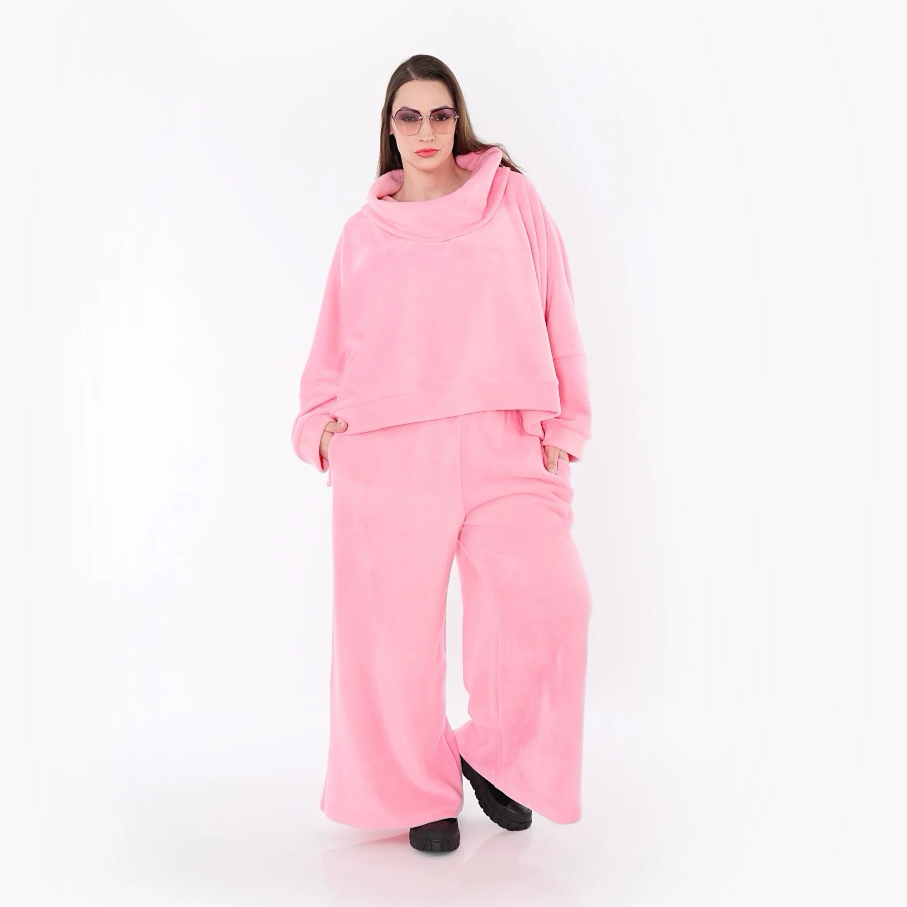  AKH Fashion Überwurf in kastiger Form, aus Baumwolle, 1547.7011R, Pink, Ausgefallen