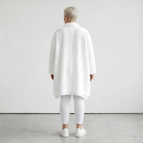 A-Form Bluse von AKH Fashion aus Baumwolle, 1573.07110, Weiß, Kariert, Ausgefallen, Schick