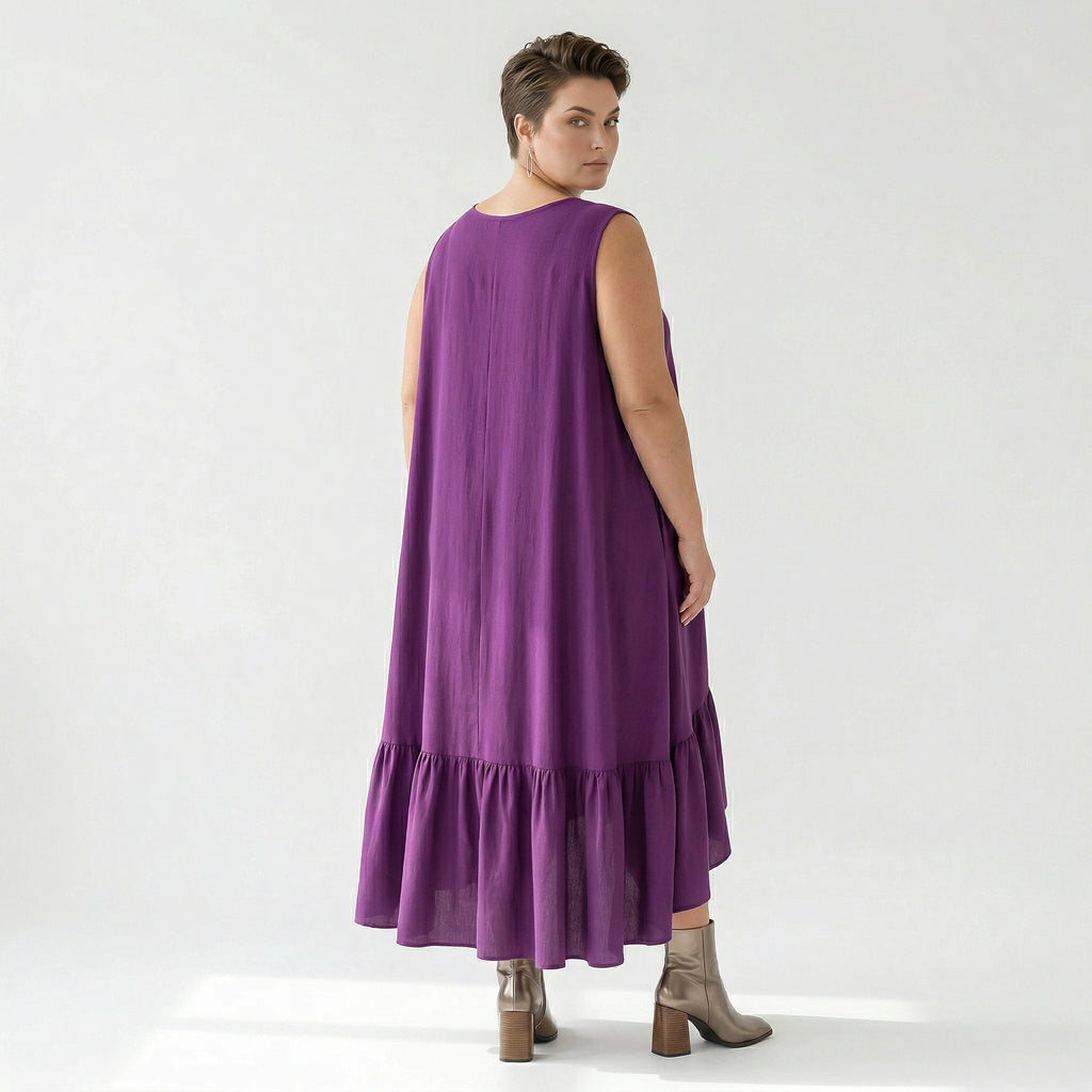 A-Form Kleid von AKH Fashion aus Viskose, 1576.07023, Lila, Ausgefallen, Zeitlos, Schick