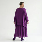 A-Form Rock von AKH Fashion aus Viskose, 1576.07186, Lila, Ausgefallen, Zeitlos, Schick