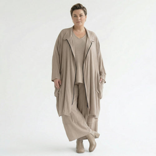 Ballonhose von AKH Fashion aus Viskose, 1576.07189, Beige, Ausgefallen, Zeitlos, Schick