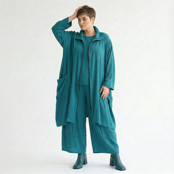 Ballonhose von AKH Fashion aus Viskose, 1576.07189, Petrol, Ausgefallen, Zeitlos, Schick