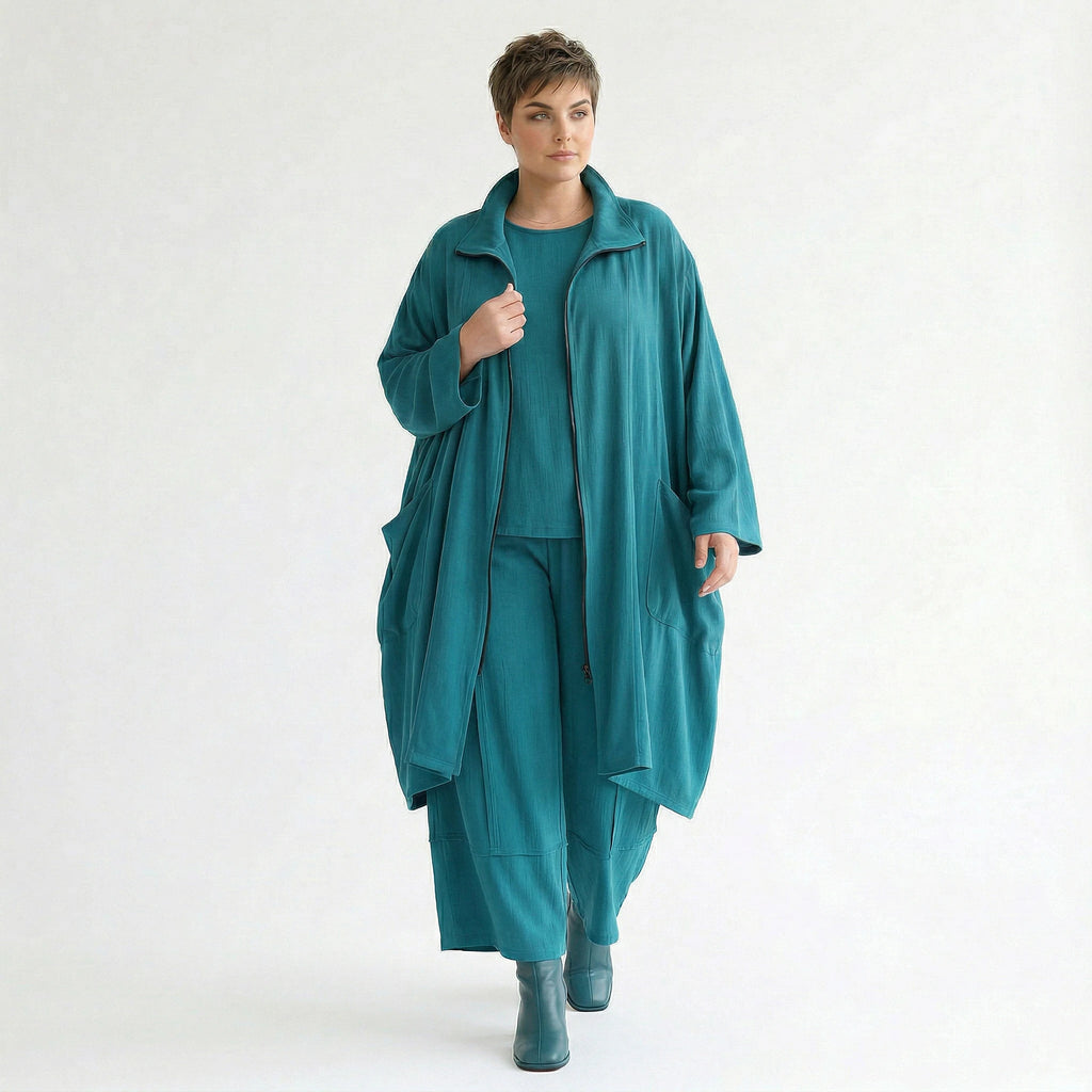 Ballonhose von AKH Fashion aus Viskose, 1576.07189, Petrol, Ausgefallen, Zeitlos, Schick