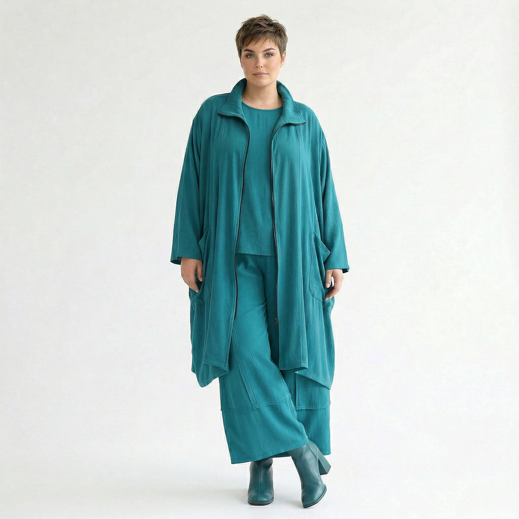 Ballonhose von AKH Fashion aus Viskose, 1576.07189, Petrol, Ausgefallen, Zeitlos, Schick