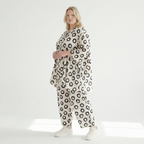  A-Form Bigshirt von AKH Fashion aus Baumwolle, 1577.07069, Ecru/Schwarz, Punkte, Ausgefallen