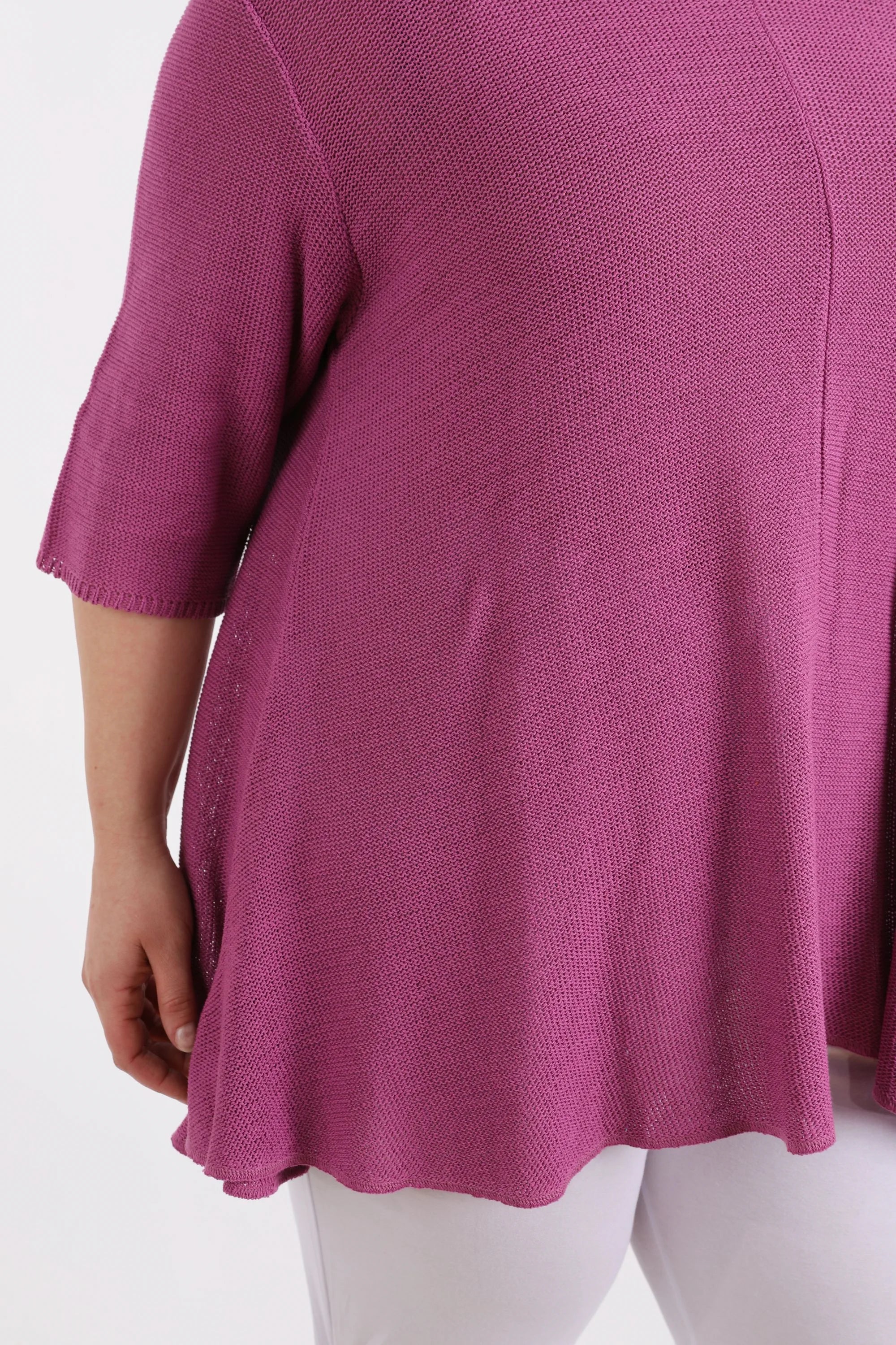  AKH Fashion Shirt in Glocken-Form, aus Baumwolle, 1110.01892, Beere, Schick, Modern