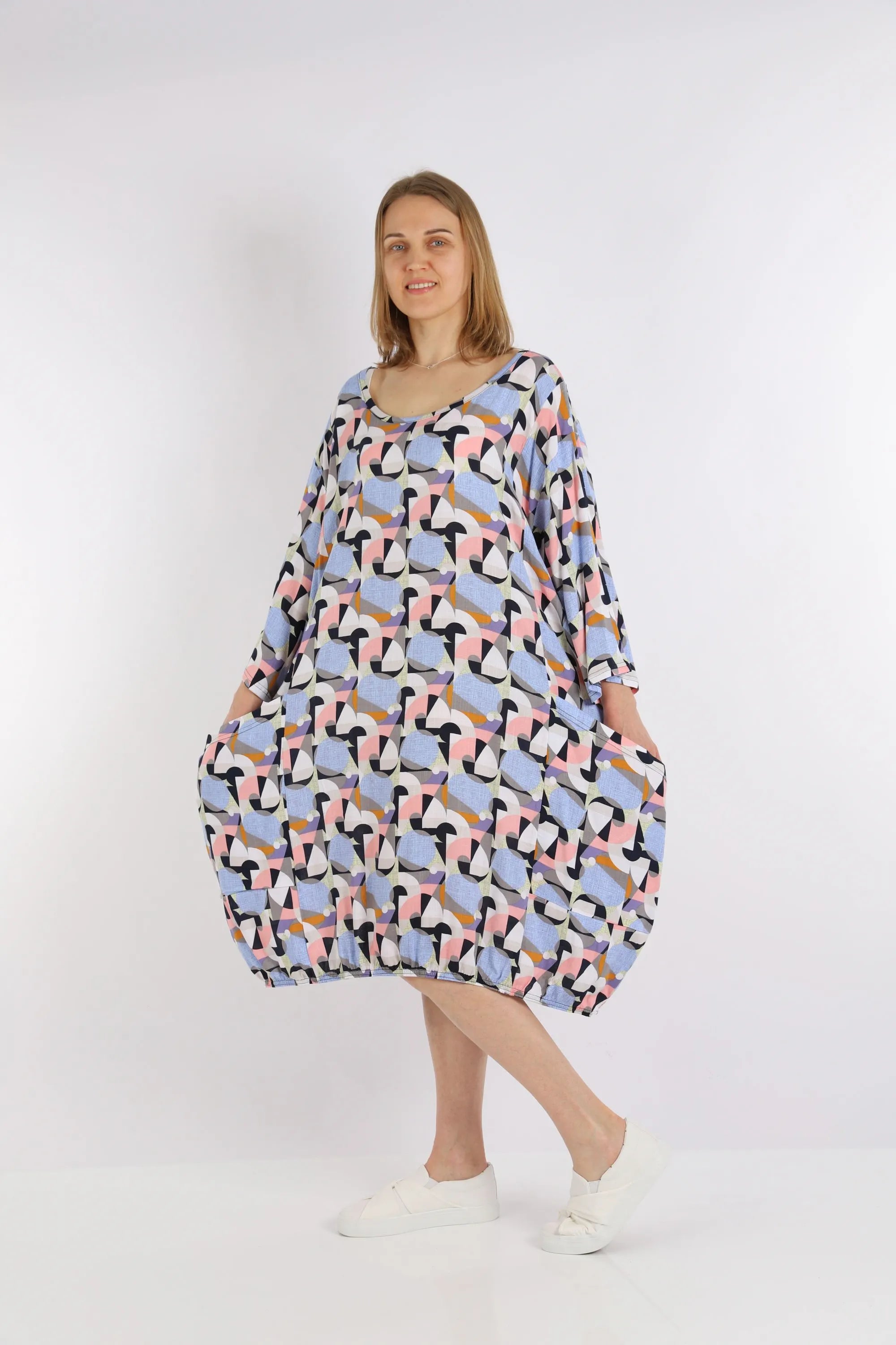 Ballonkleid von AKH Fashion aus Viskose, ausgefallene, zeitlose Lagenlook Mode