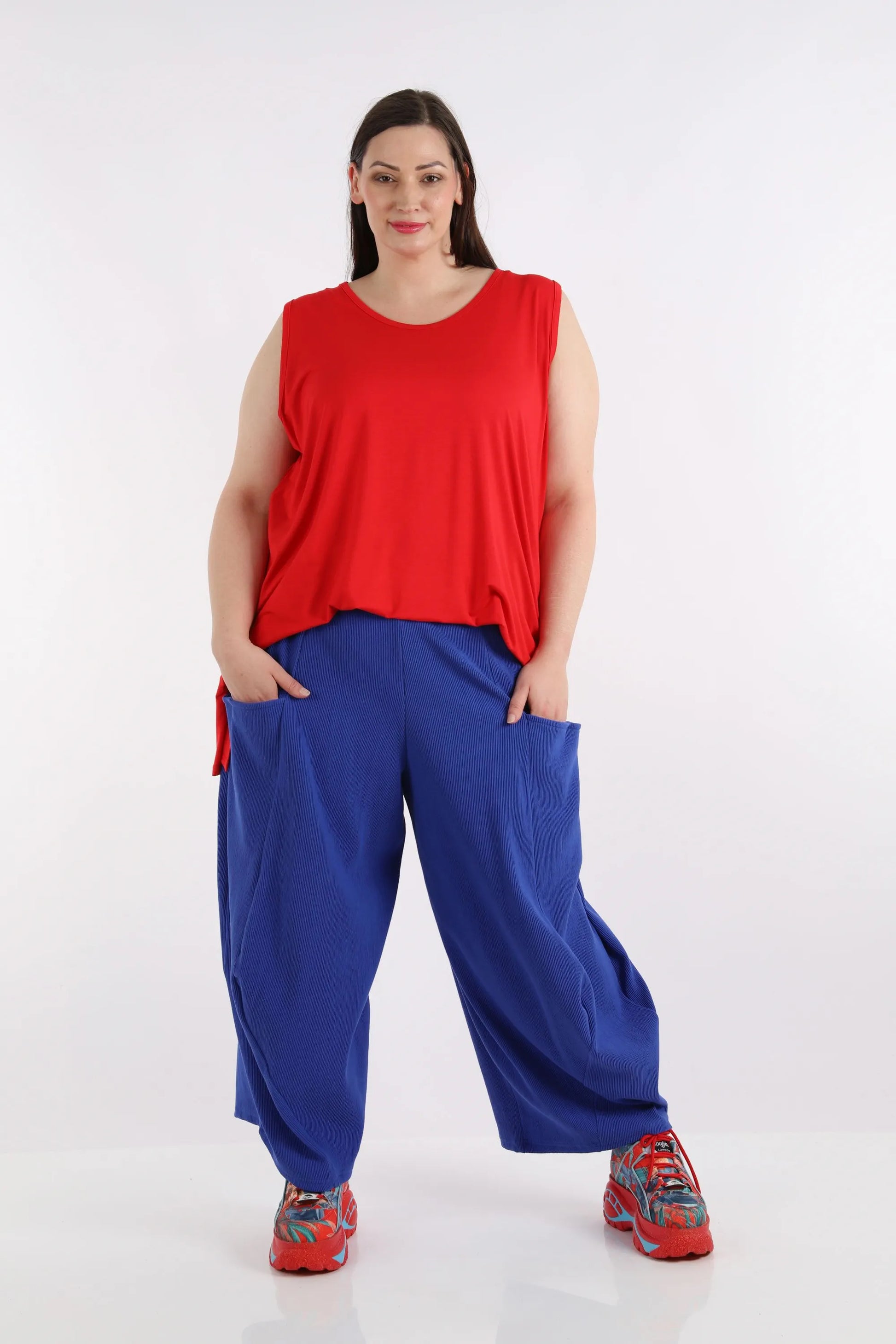  Ballonhose in Blau aus weicher Baumwolle für stylische Lagenlooks im Frühjahr/Sommer