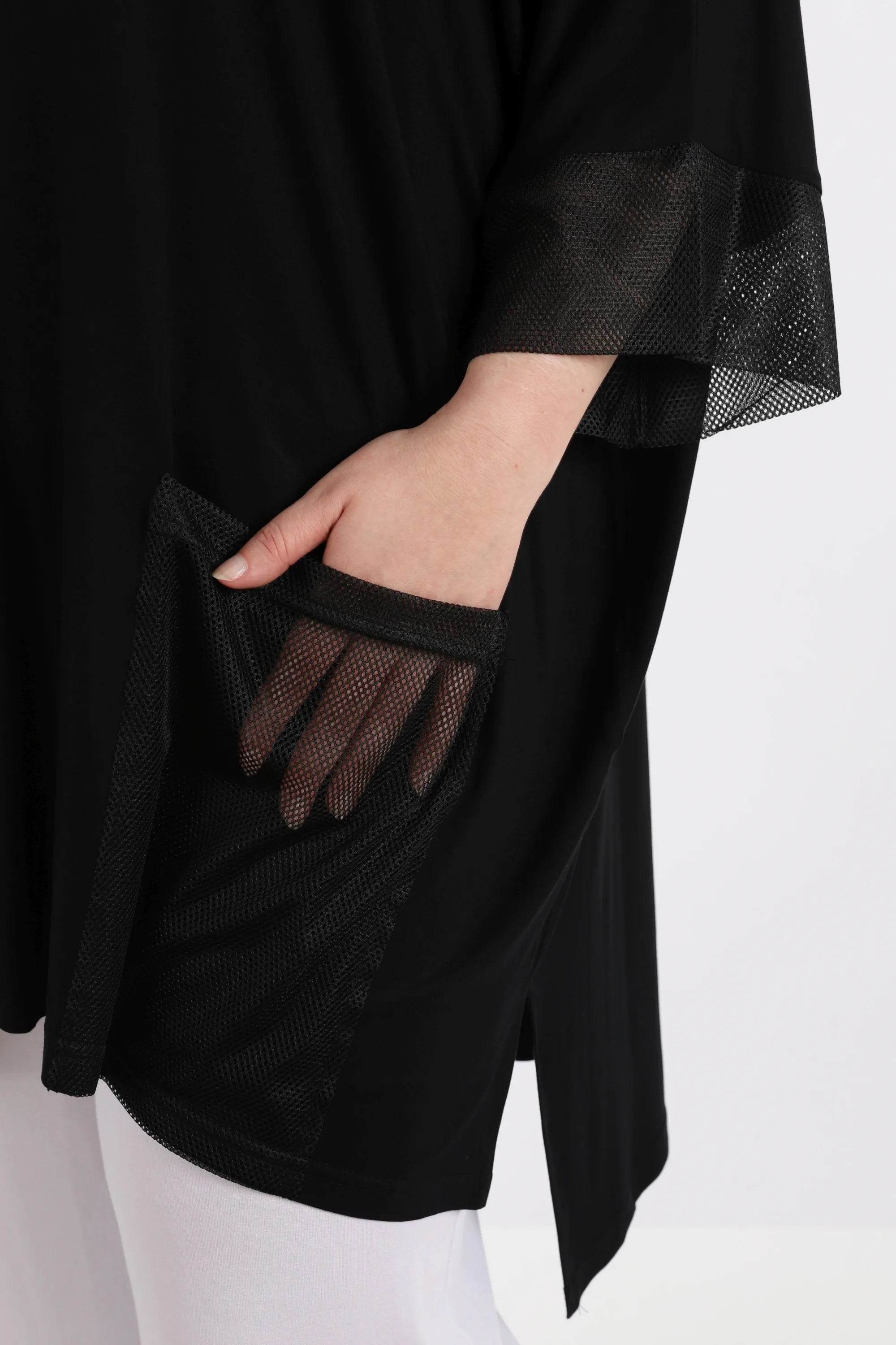  AKH Fashion Bigshirt in kastiger Form, aus Viskose, 1274.06925, Schwarz, Schick, Modern