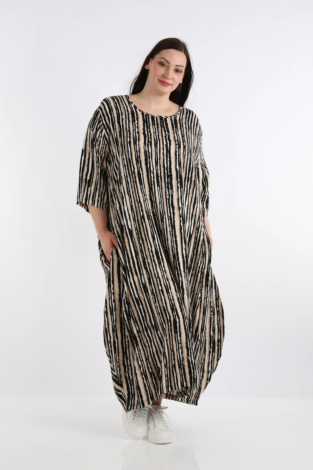 Ballonkleid von AKH Fashion aus Viskose, ausgefallene, zeitlose Lagenlook Mode