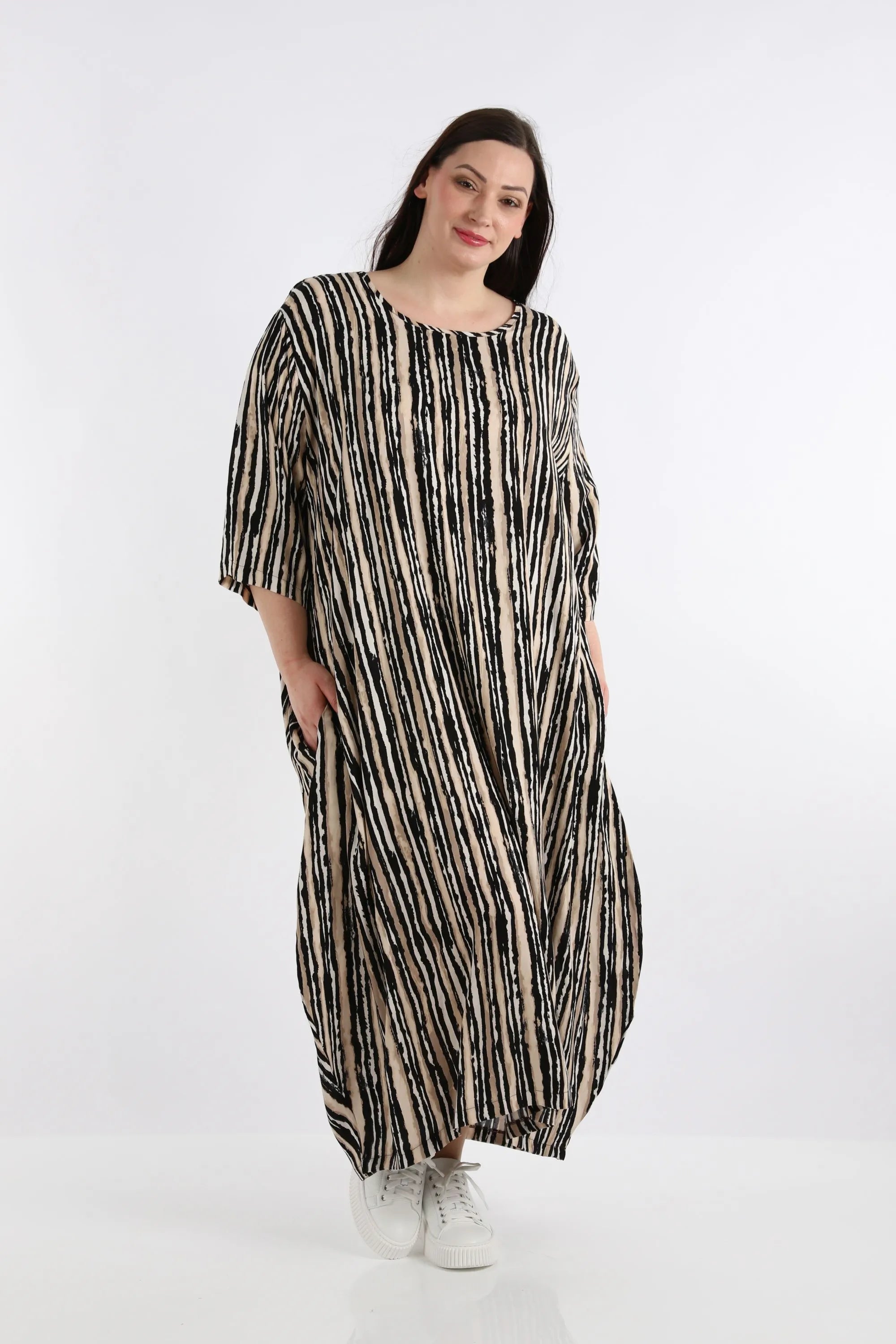 Ballonkleid von AKH Fashion aus Viskose, ausgefallene, zeitlose Lagenlook Mode