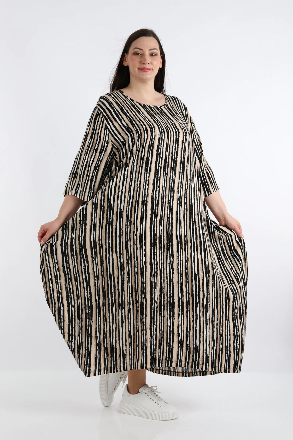 Ballonkleid von AKH Fashion aus Viskose, ausgefallene, zeitlose Lagenlook Mode